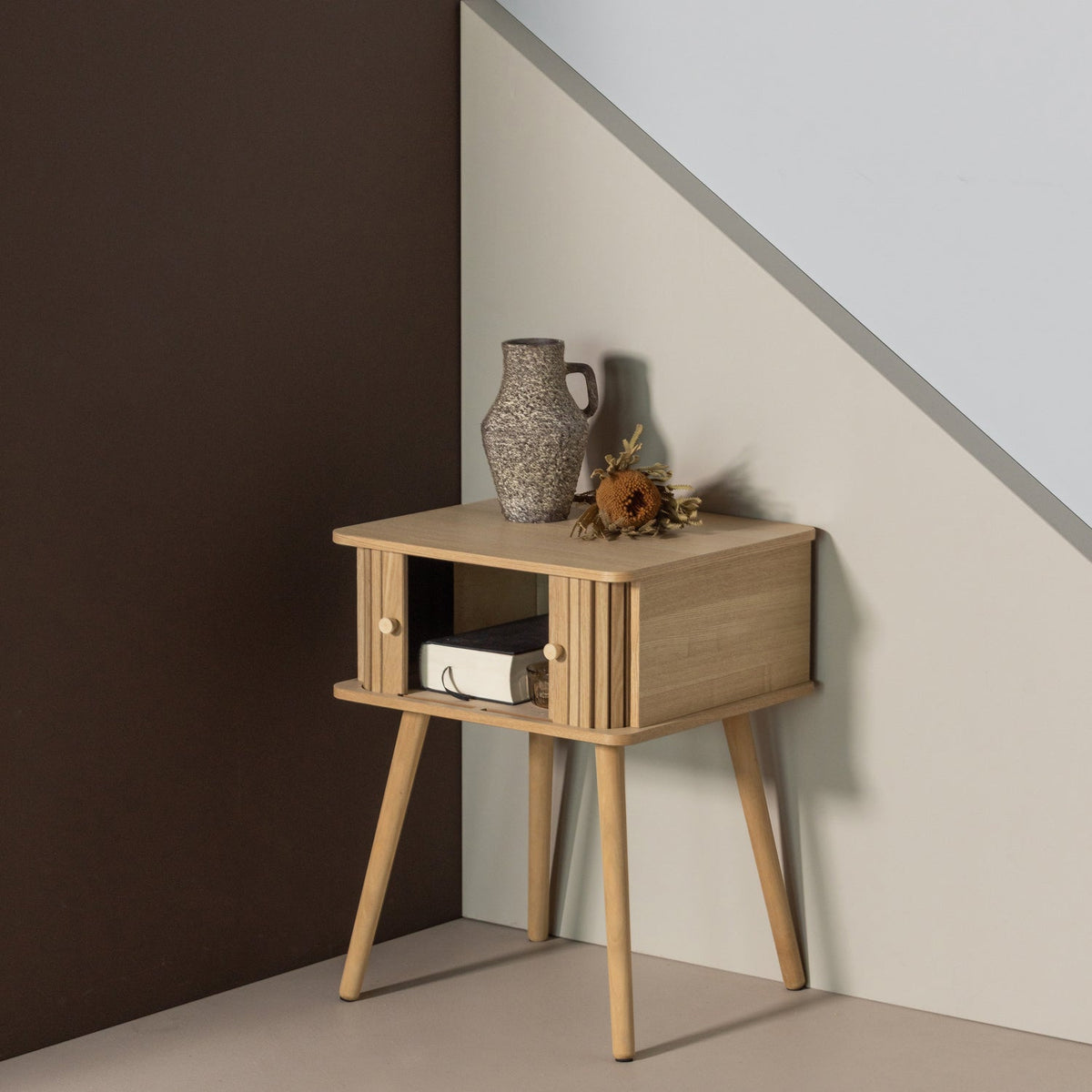KARRI NACHTTISCH RECHT MDF/KIEFER NATUR [fsc]