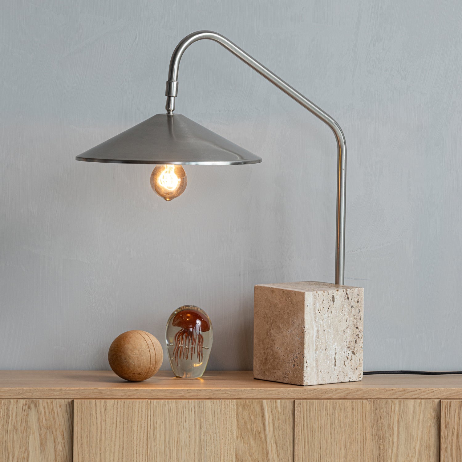 KORN TISCHLAMPE METALL CHROM