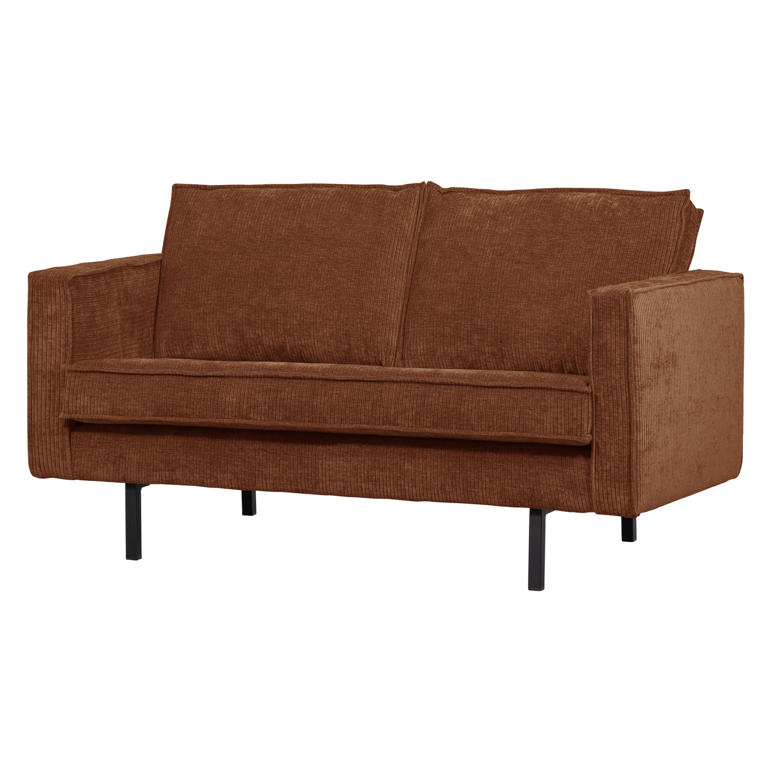 RODEO 2-SITZER SOFA GERIPPTER ROSTBRAUN [fsc]