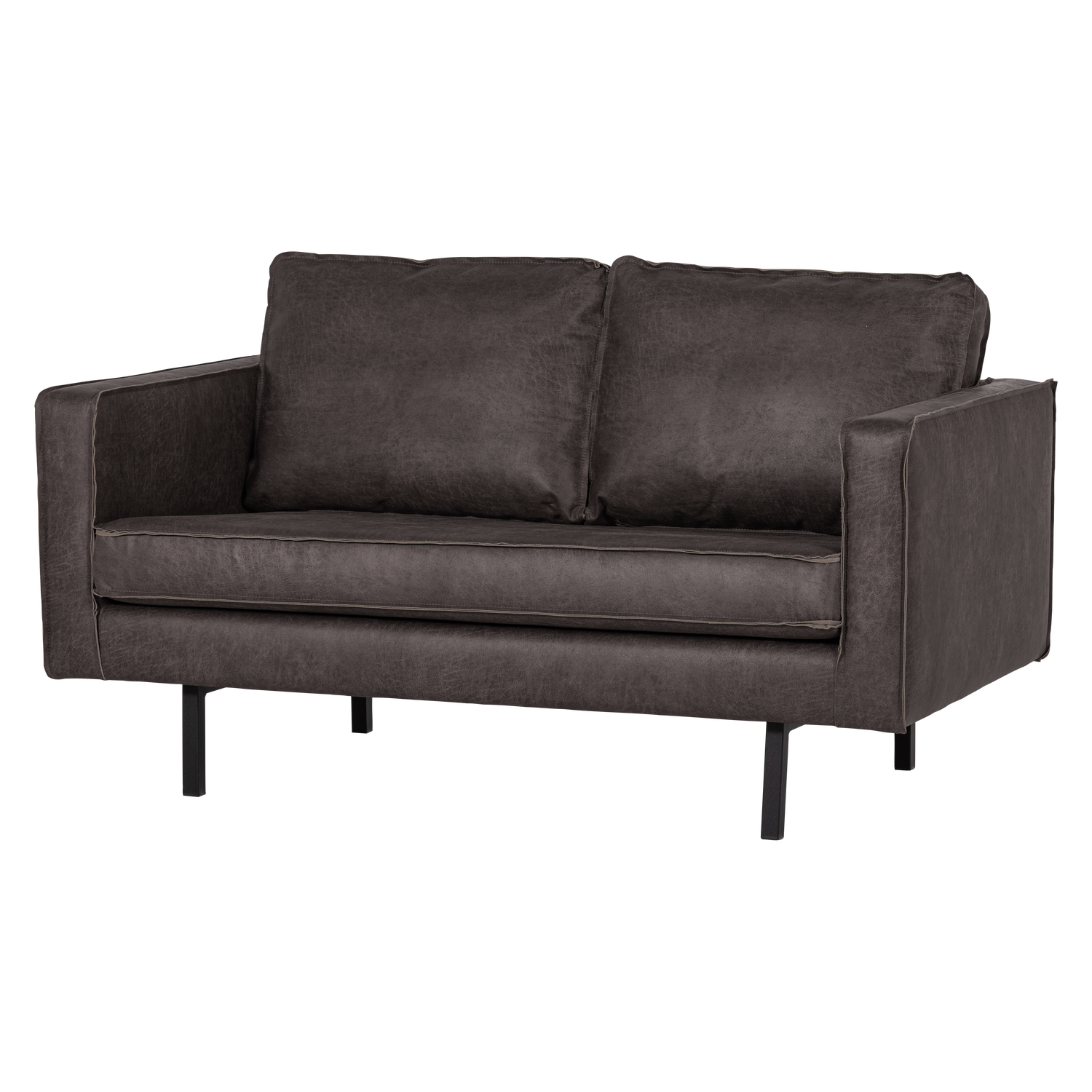 RODEO 2-SITZER SOFA ECOLEDER SCHWARZ [fsc]