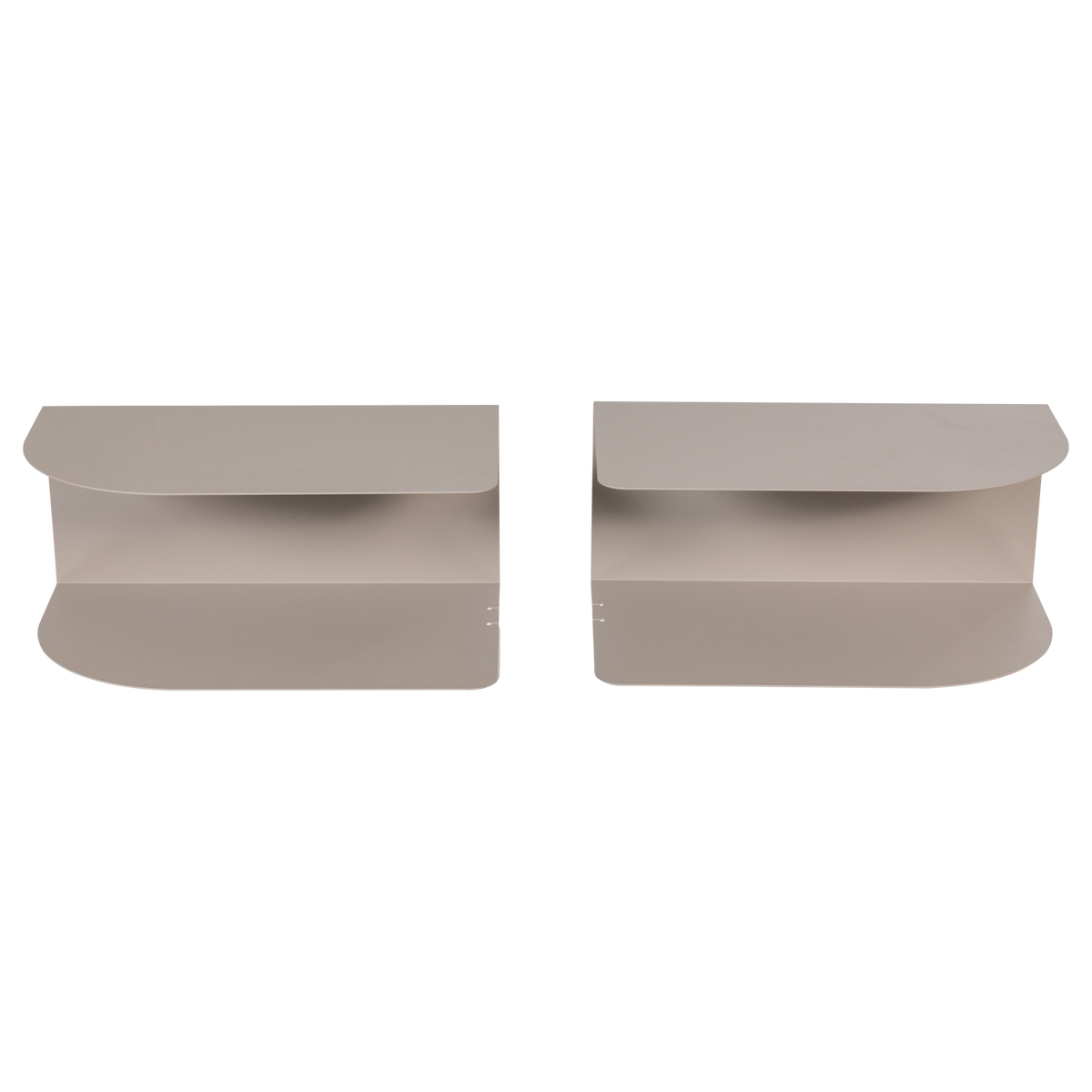 OVIA NACHTTISCH LINKS/RECHTS METALL SAND - 2ER SET