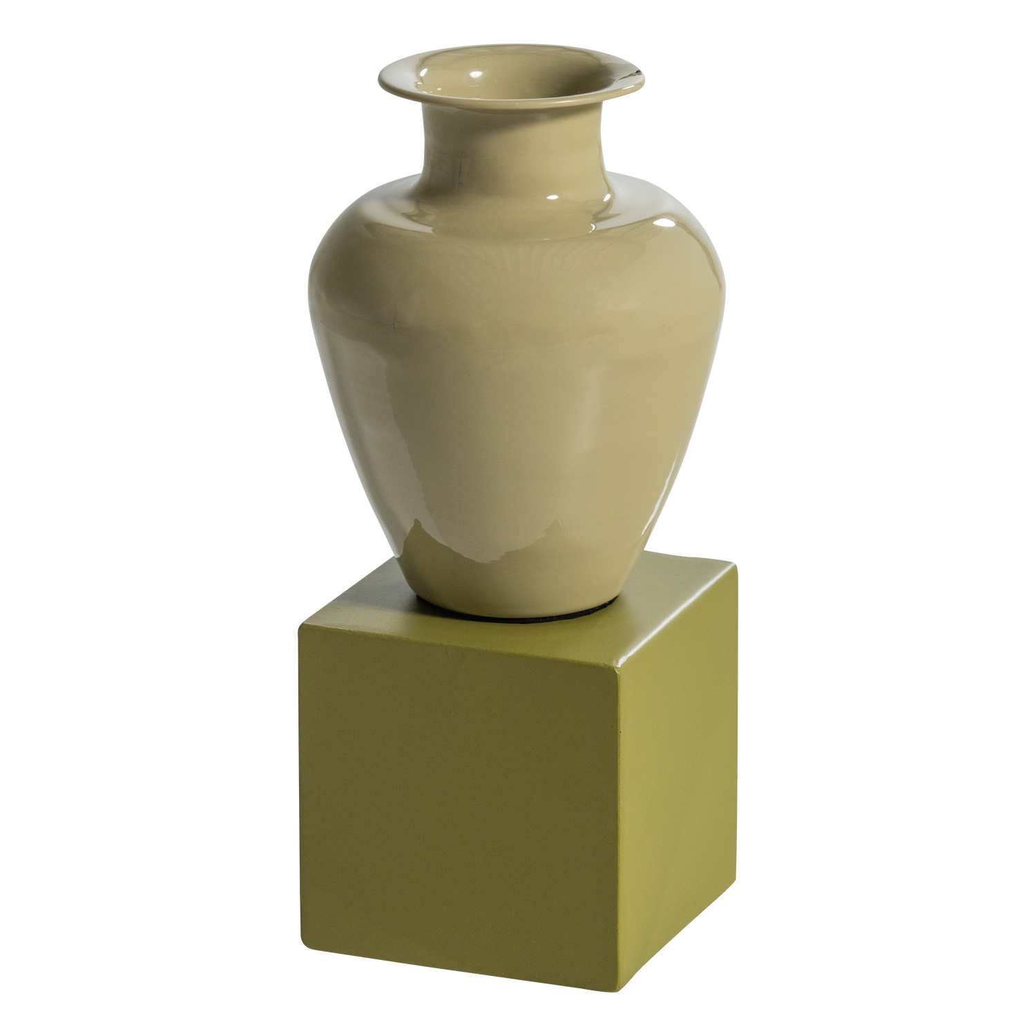 NUMO WANDDECO SET VASE/KUBUS 29X13 CM METALL GRÜN