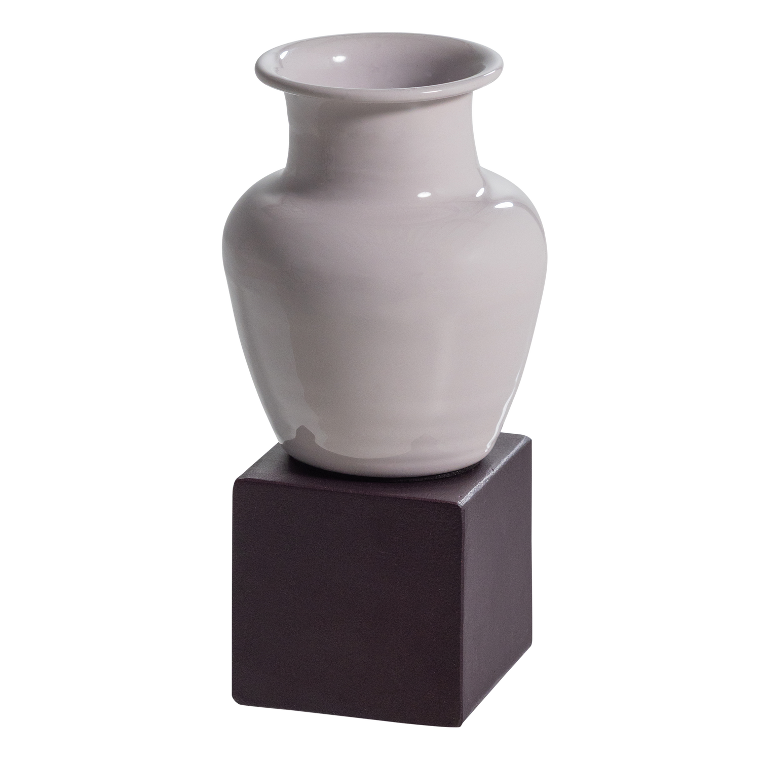 NUMO WANDDECO SET VASE/KUBUS 21X10 CM METALL VIOLET
