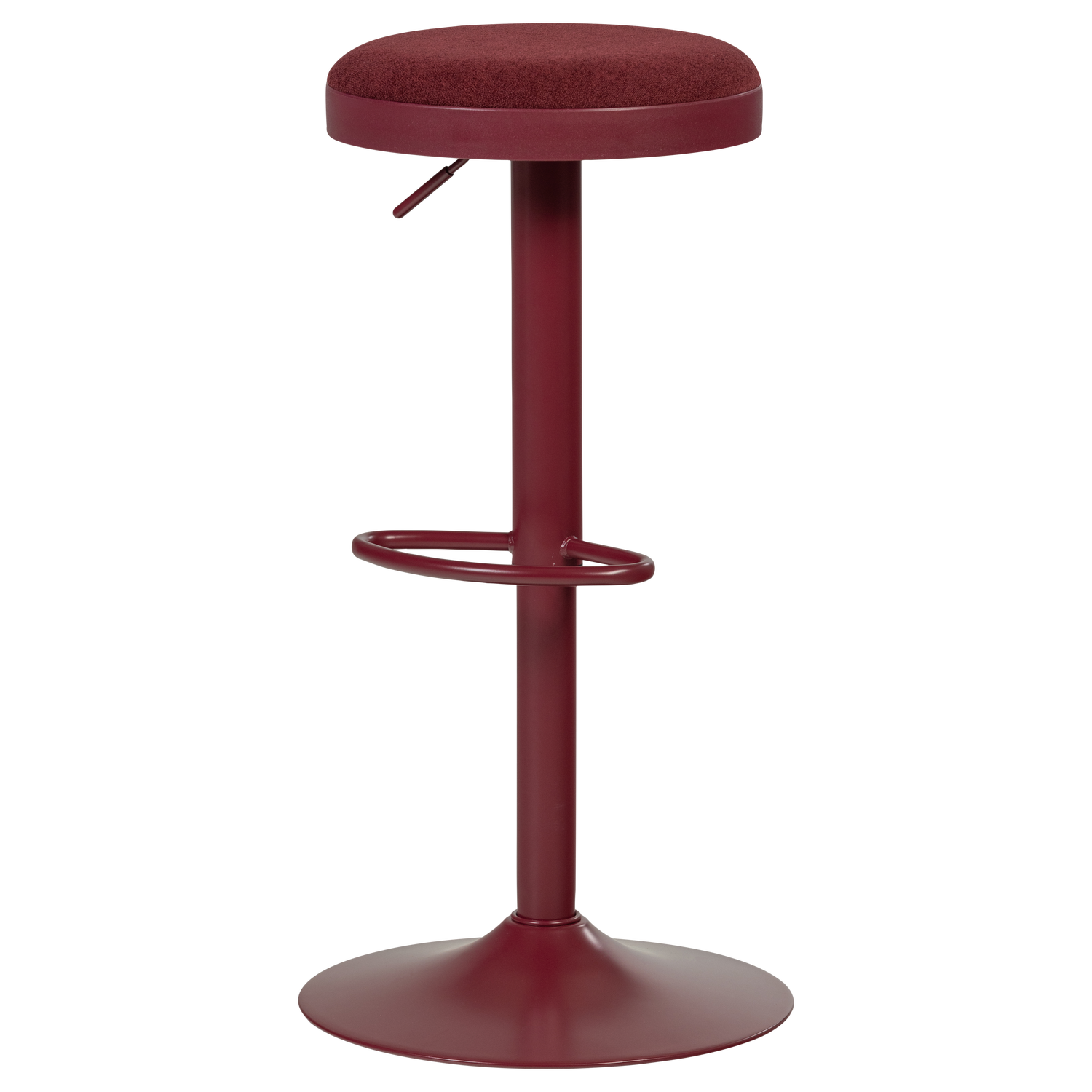 MEVO HÖHENVERSTELLBARER BARHOCKER CHENILLE BORDEAUXROT