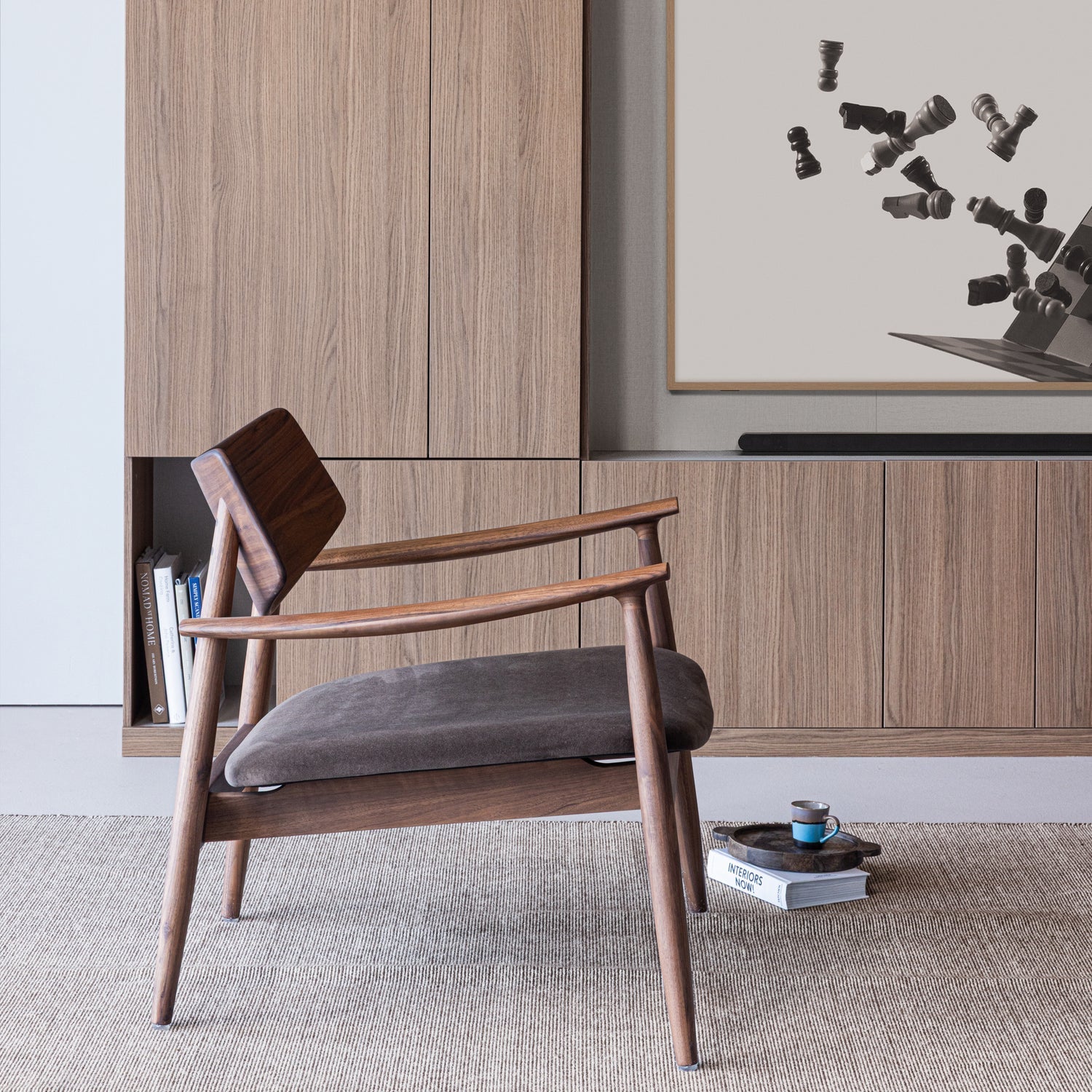 BASK SESSEL WALNUSS HOLZ BRAUN