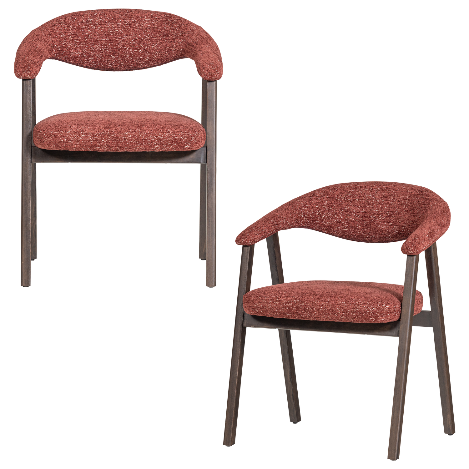 AVAR ESSZIMMERSTUHL ARMLEHNEN BORDEAUXROT - 2ER SET [fsc]