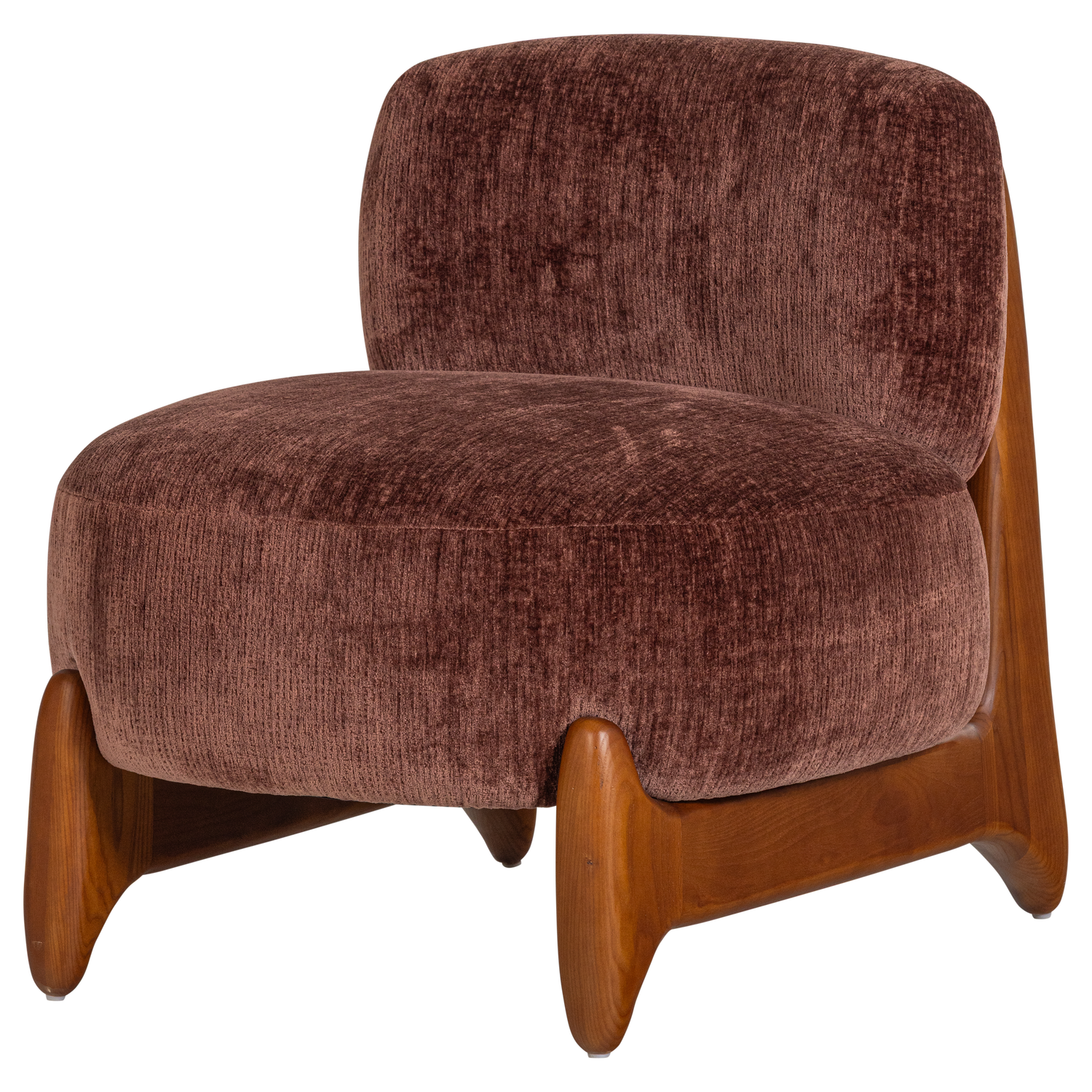 RUNI SESSEL HOLZ/VELVET LILA/BRAUN [fsc]