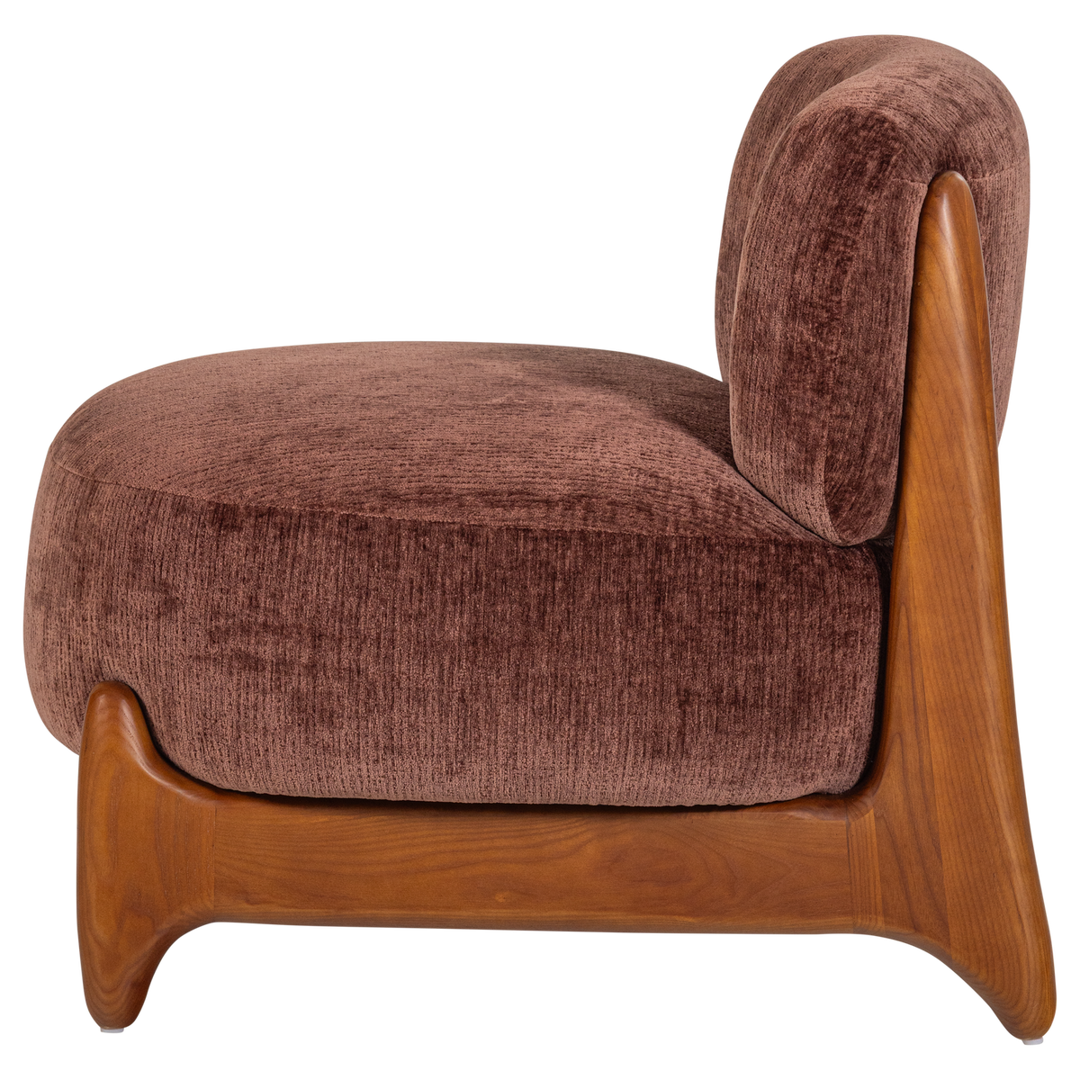 RUNI SESSEL HOLZ/VELVET LILA/BRAUN [fsc]