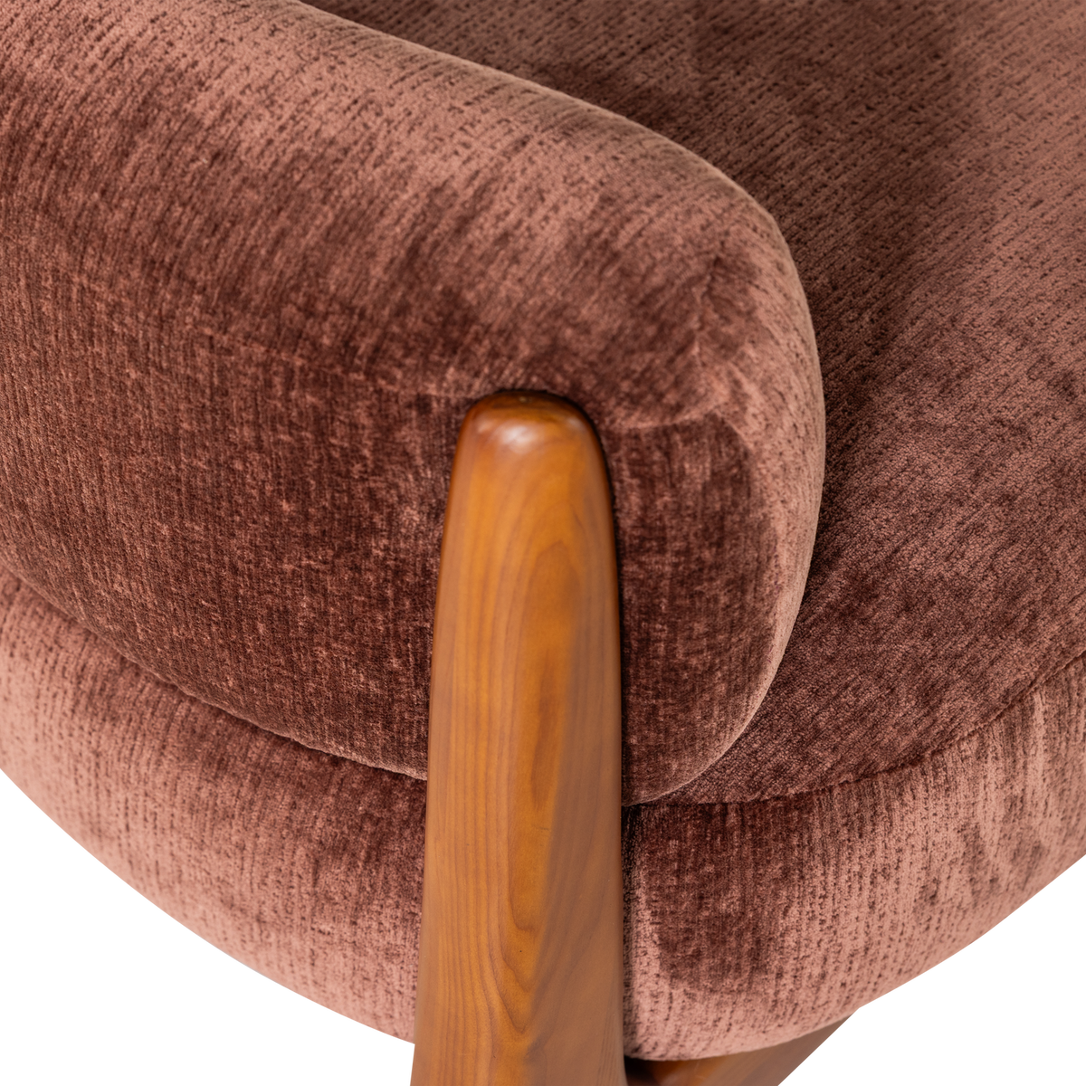 RUNI SESSEL HOLZ/VELVET LILA/BRAUN [fsc]