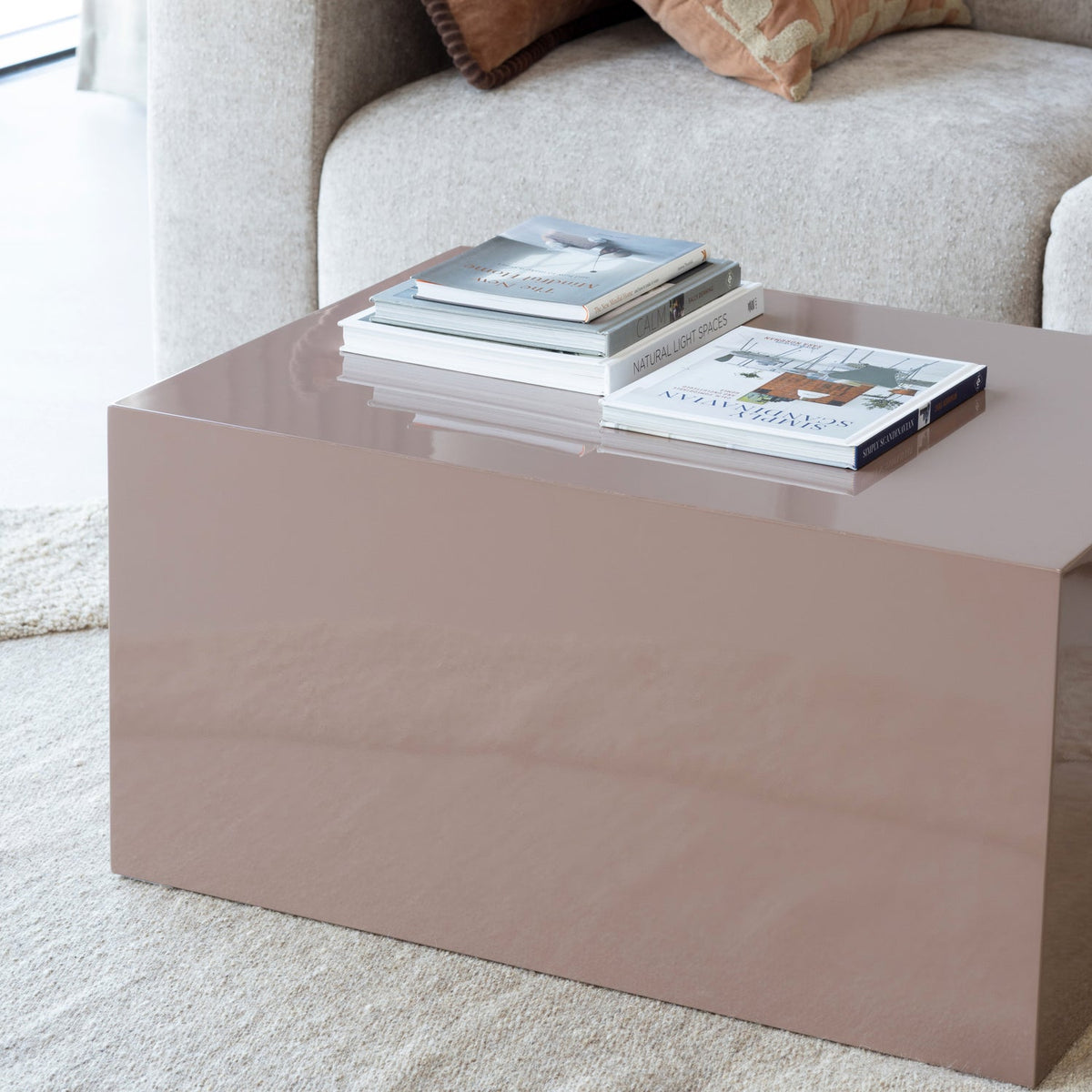 SAVO COUCHTISCH MDF HOCHGLANZ ALTROSA [fsc]