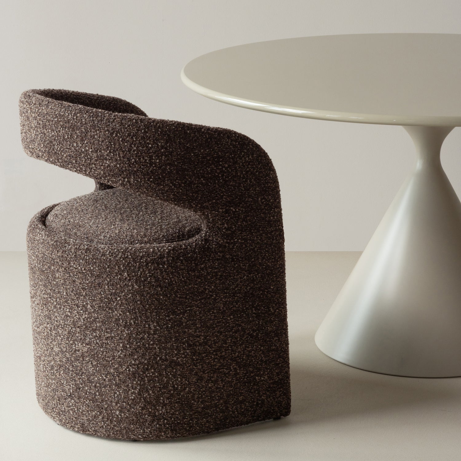 LANOR ESSZIMMERSTUHL KLOBIGER BOUCLE DUNKELBRAUN [fsc]