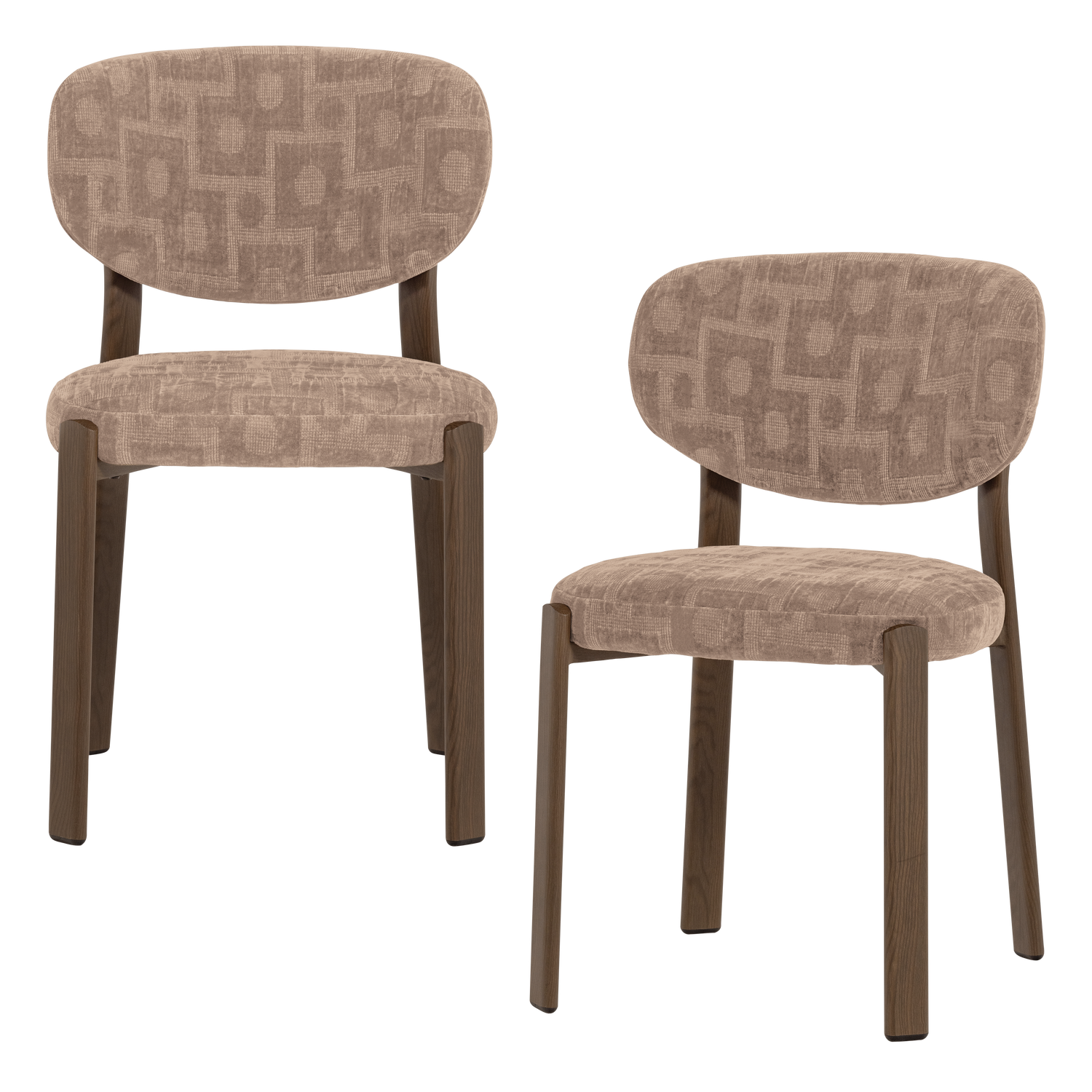 FOON ESSZIMMERSTUHL 3D-STRUKTURSTOFF SAND - 2ER SET [fsc]