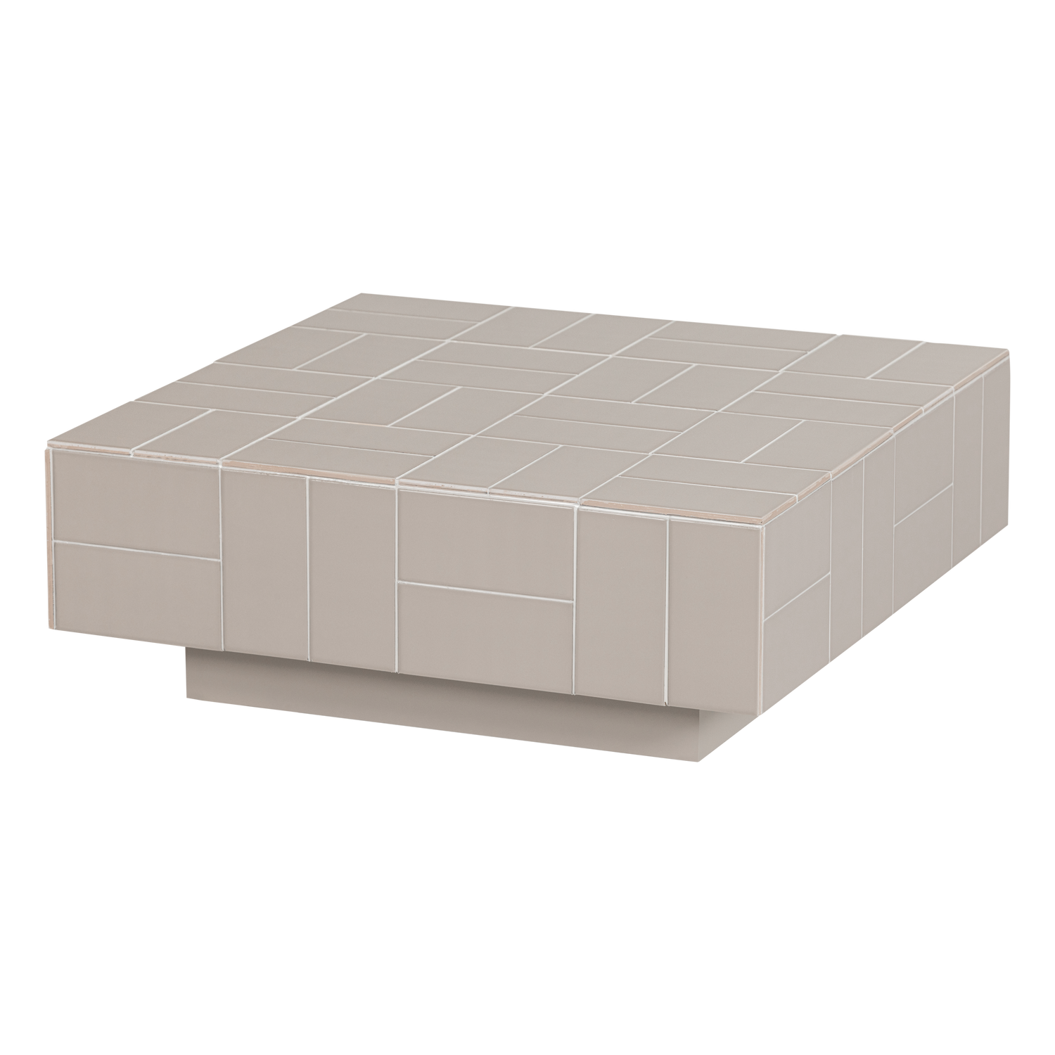ODINA COUCHTISCH QUADRAT FLIESEN GRAU [fsc]