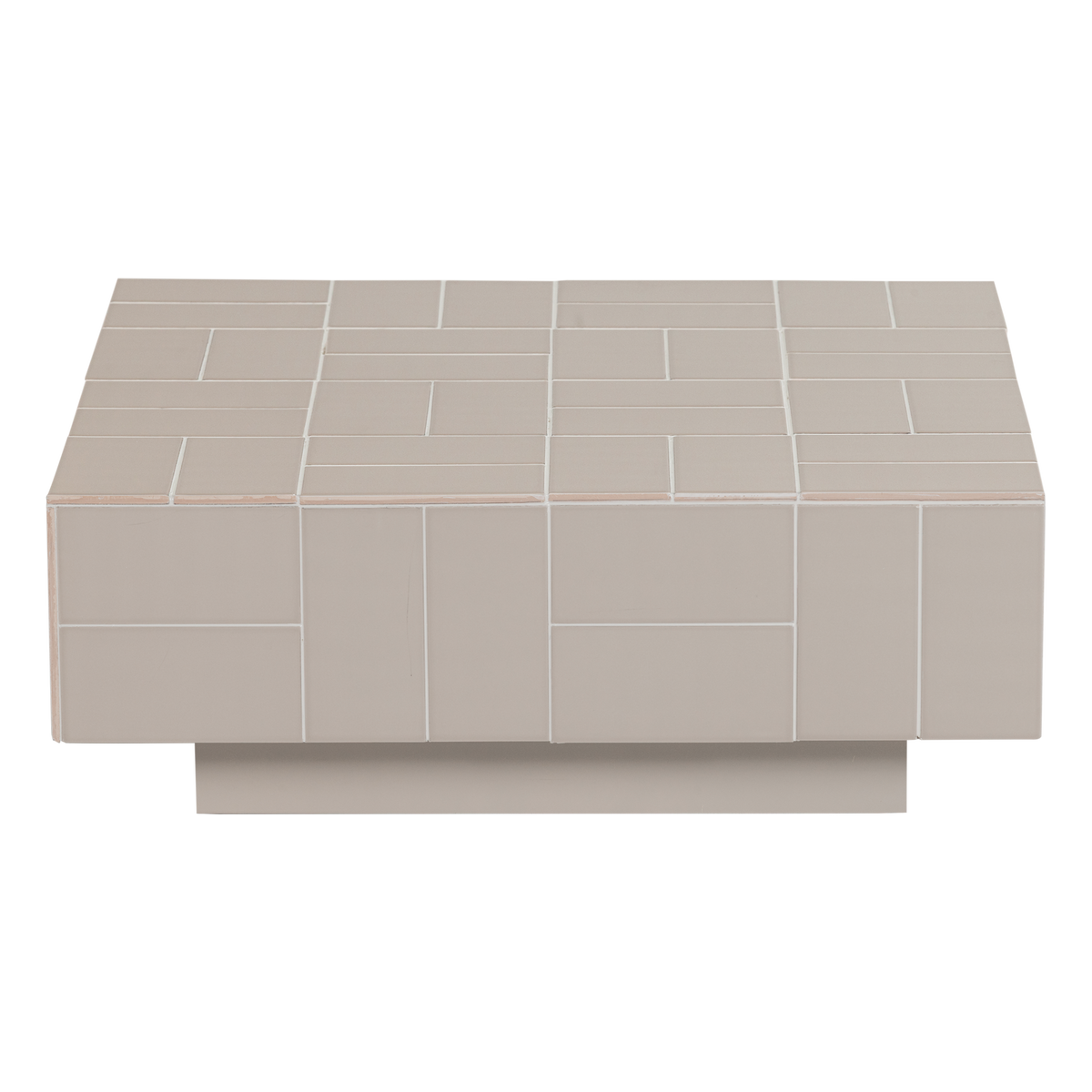 ODINA COUCHTISCH QUADRAT FLIESEN GRAU [fsc]