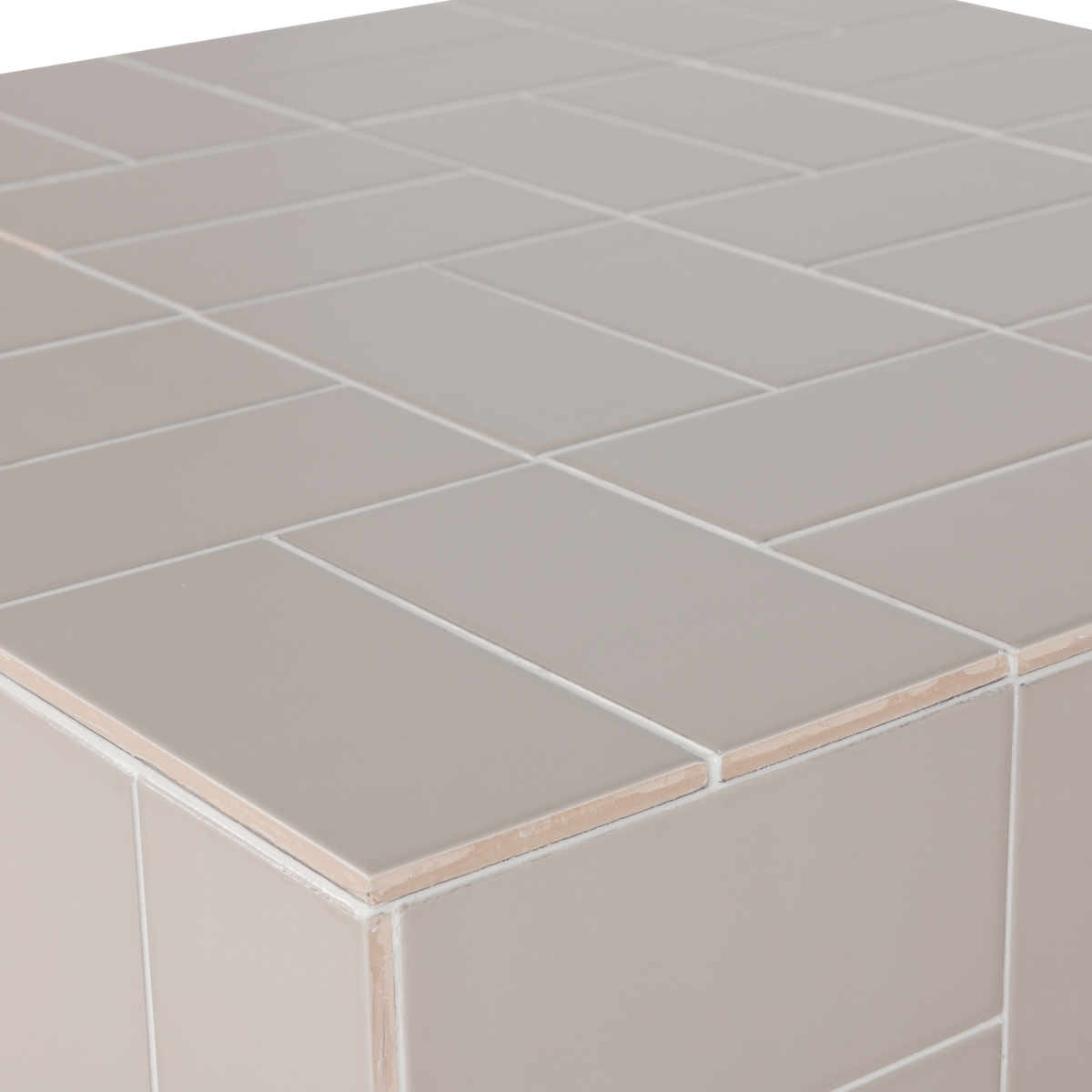 ODINA COUCHTISCH QUADRAT FLIESEN GRAU [fsc]