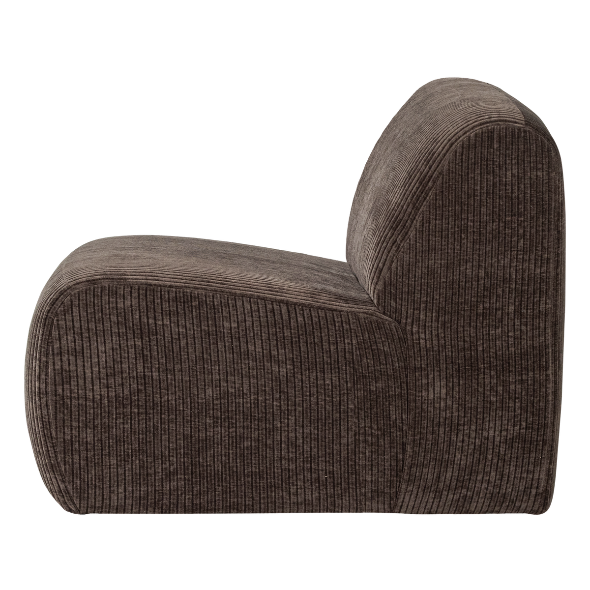 MOJO BASE 1-SITZER ELEMENT GERIPPTER STOFF BRAUN [fsc]