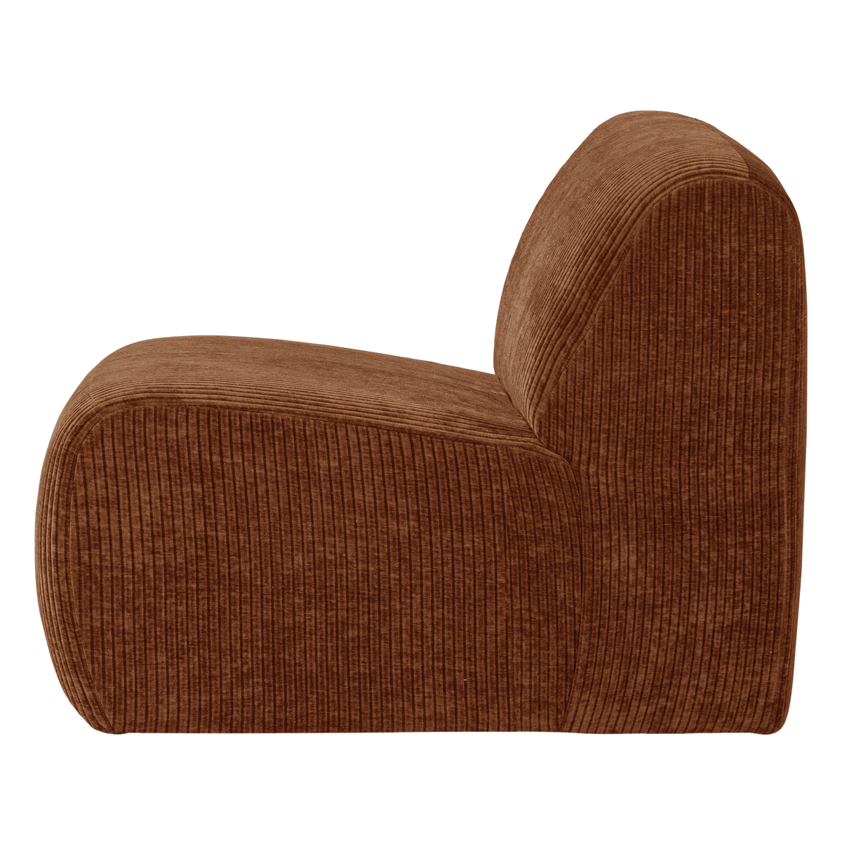 MOJO BASE 1-SITZER ELEMENT GERIPPTER STOFF ROSTBRAUN [fsc]