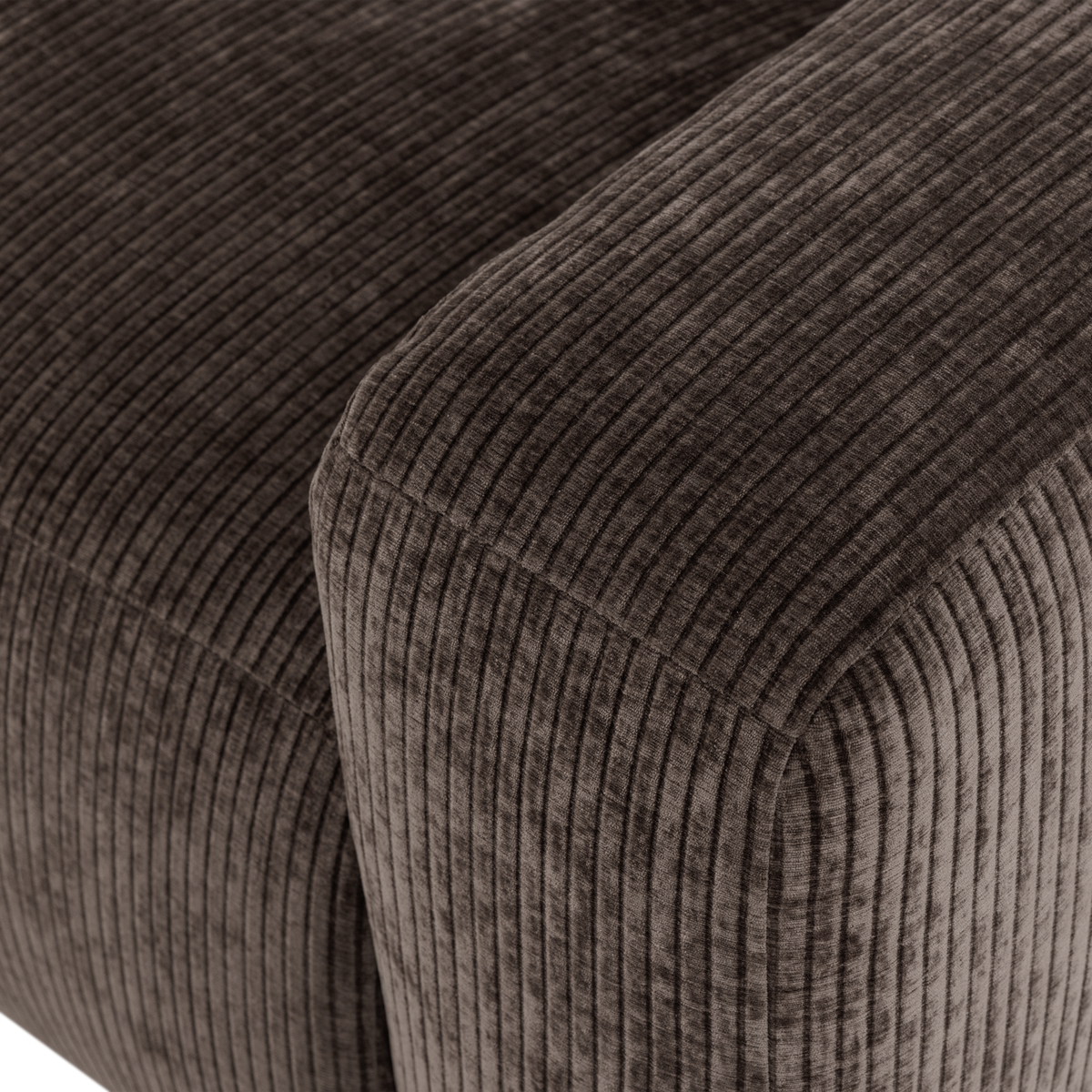 MOJO BASE 1-SITZER ELEMENT ARM RECHTS GERIPPTER BRAUN [fsc]