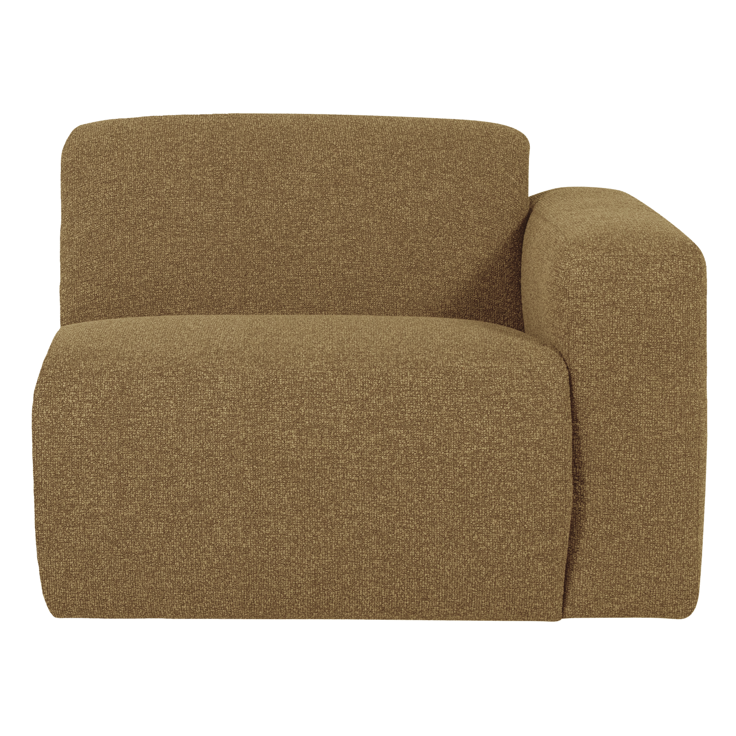 MOJO BASE 1-SITZER ELEMENT ARM RECHTS BOUCLE GELBBRAUN [fsc]