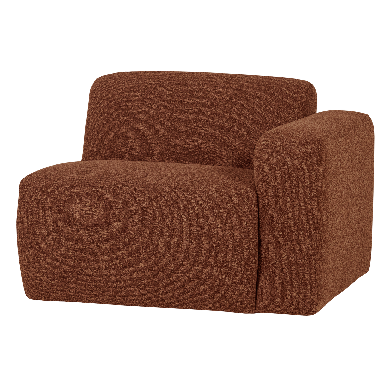 MOJO BASE 1-SITZER ELEMENT ARM RECHTS BOUCLE ROSTBRAUN [fsc]