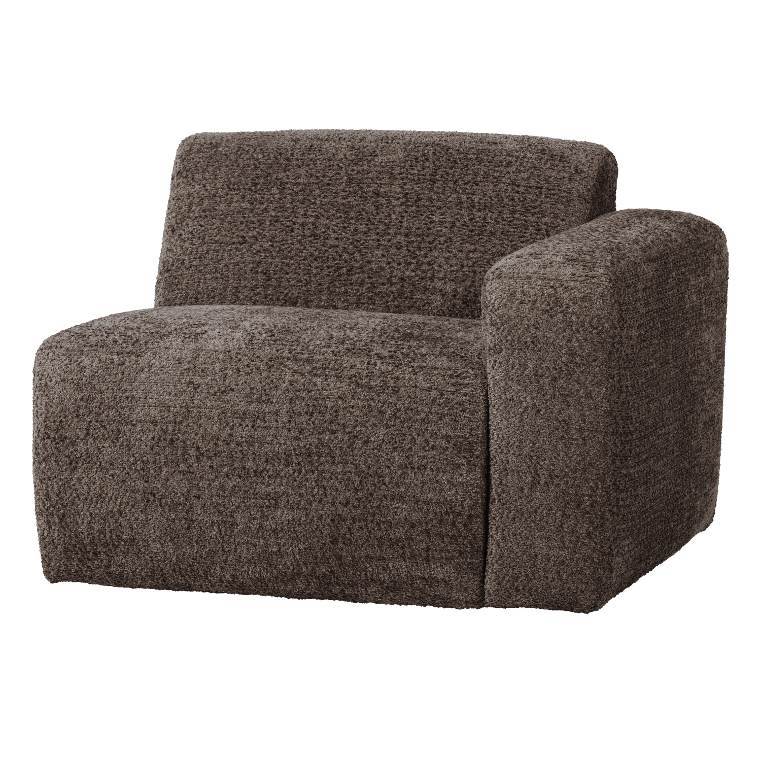 MOJO BASE 1-SITZER ELEMENT ARM RECHTS WOLLE BRAUN [fsc]