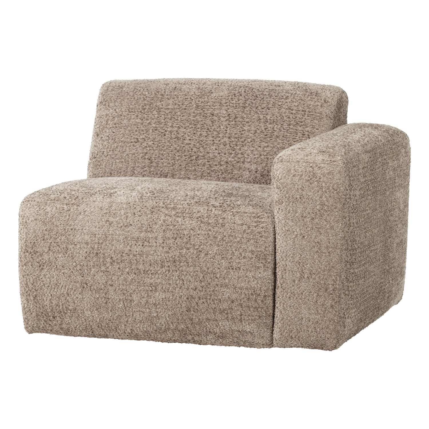 MOJO BASE 1-SITZER ELEMENT ARM RECHTS WOLLE DUNKELSAND [fsc]