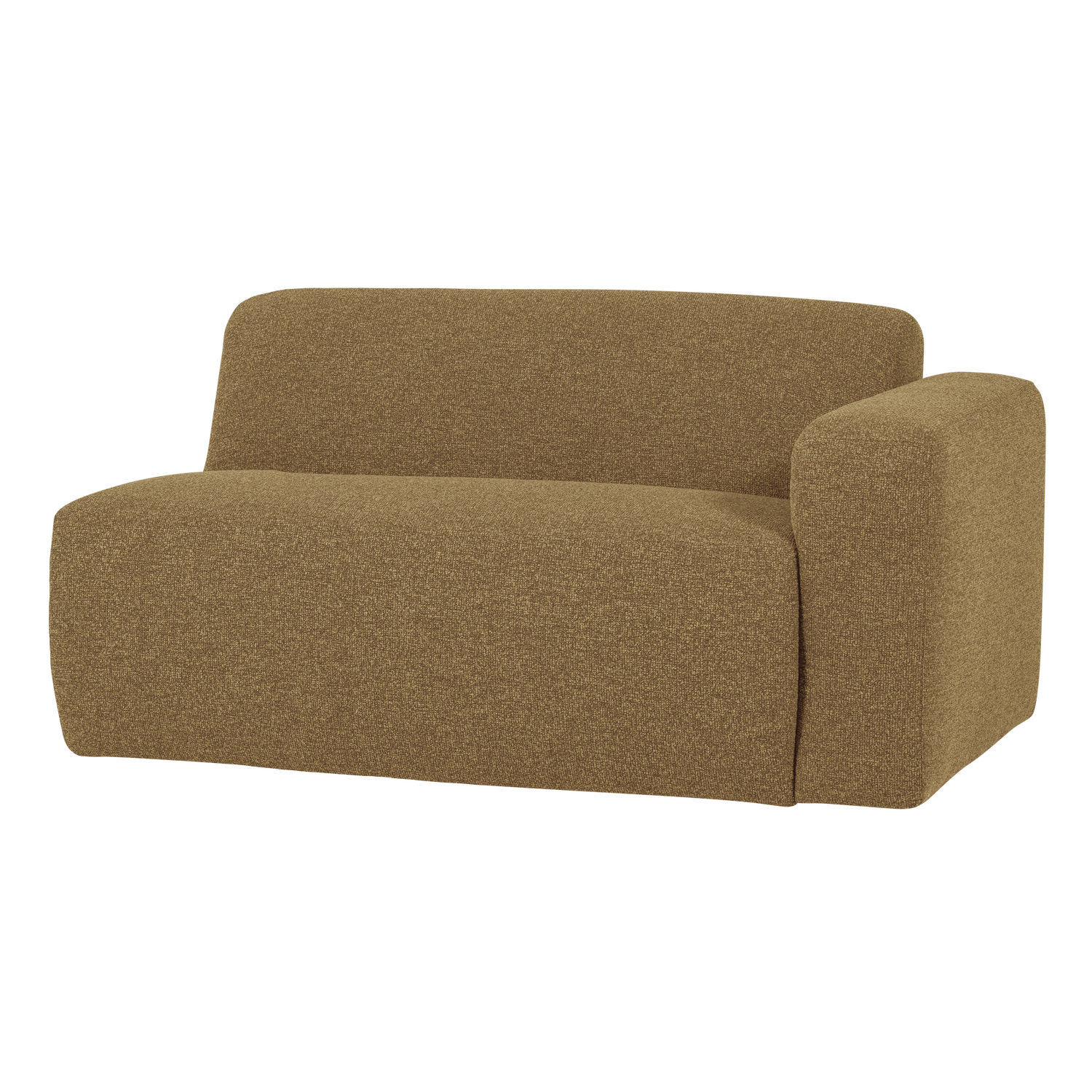 MOJO BASE 1,5-SITZER ELEMENT ARM RECHTS BOUCLE GELBRAUN[fsc]