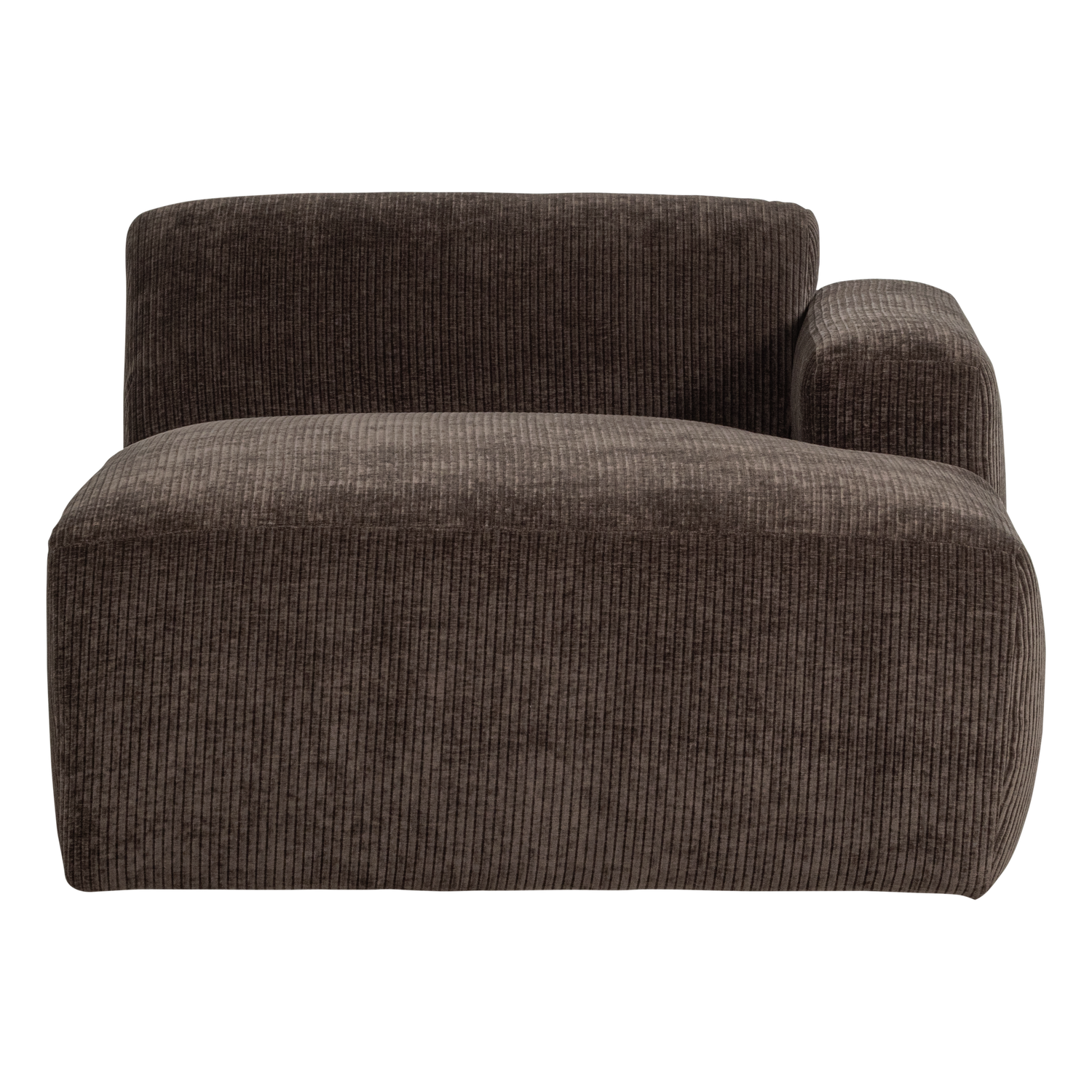 MOJO BASE CHAISE LONGUE ELEMENT RECHTS GERIPPTER BRAUN [fsc]