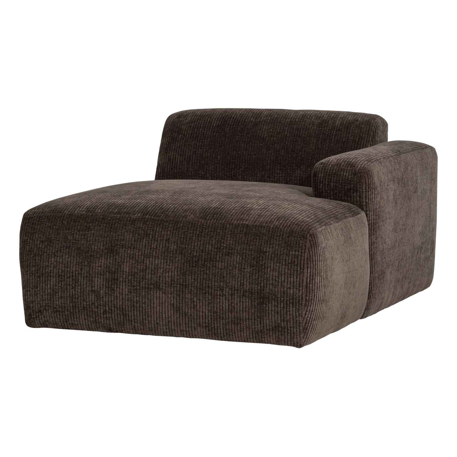 MOJO BASE CHAISE LONGUE ELEMENT RECHTS GERIPPTER BRAUN [fsc]