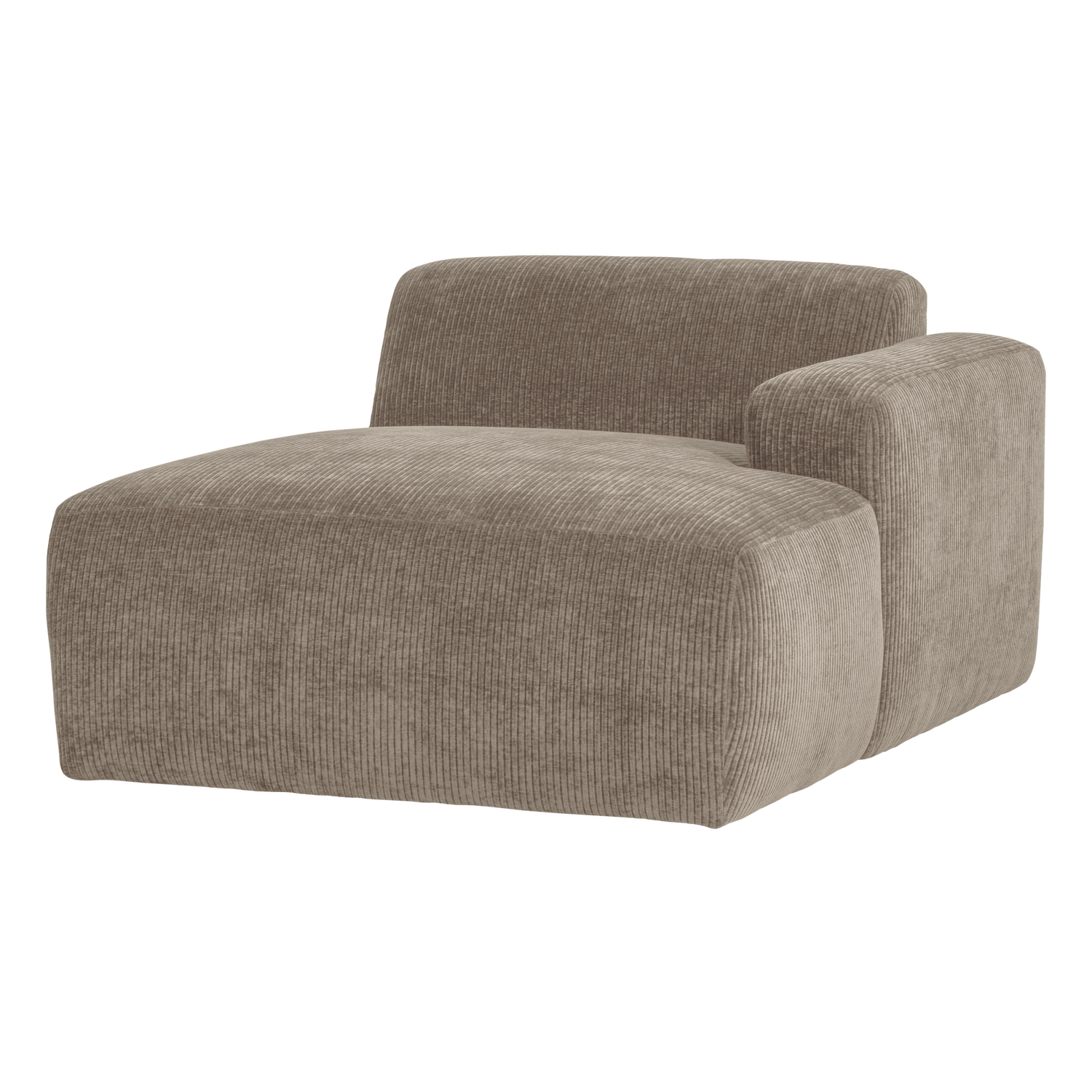 MOJO BASE CHAISE LONGUE ELEMENT RECHTS RIB DUNKELSAND [fsc]