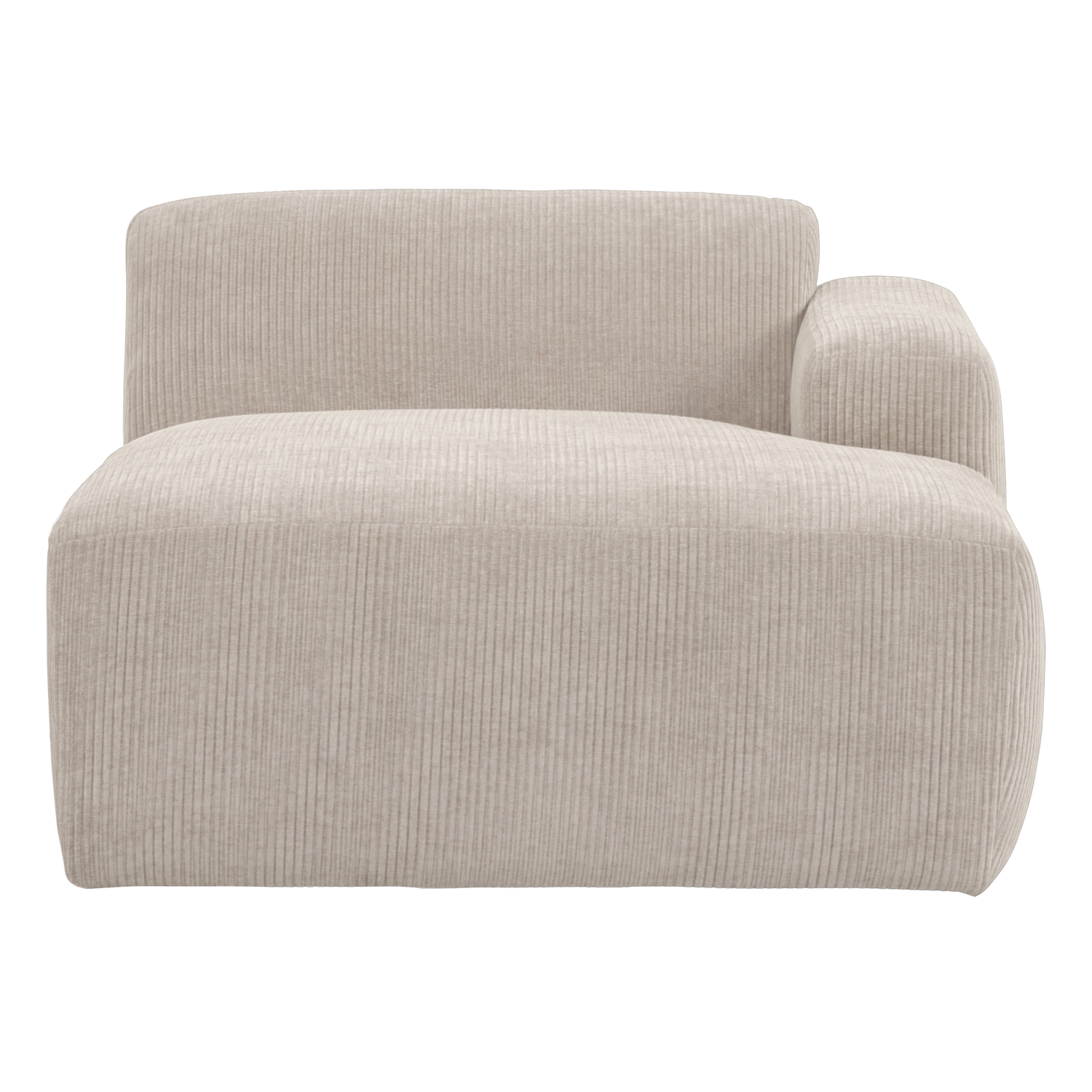 MOJO BASE CHAISE LONGUE ELEMENT RECHTS GERIPPTER ECRU [fsc]