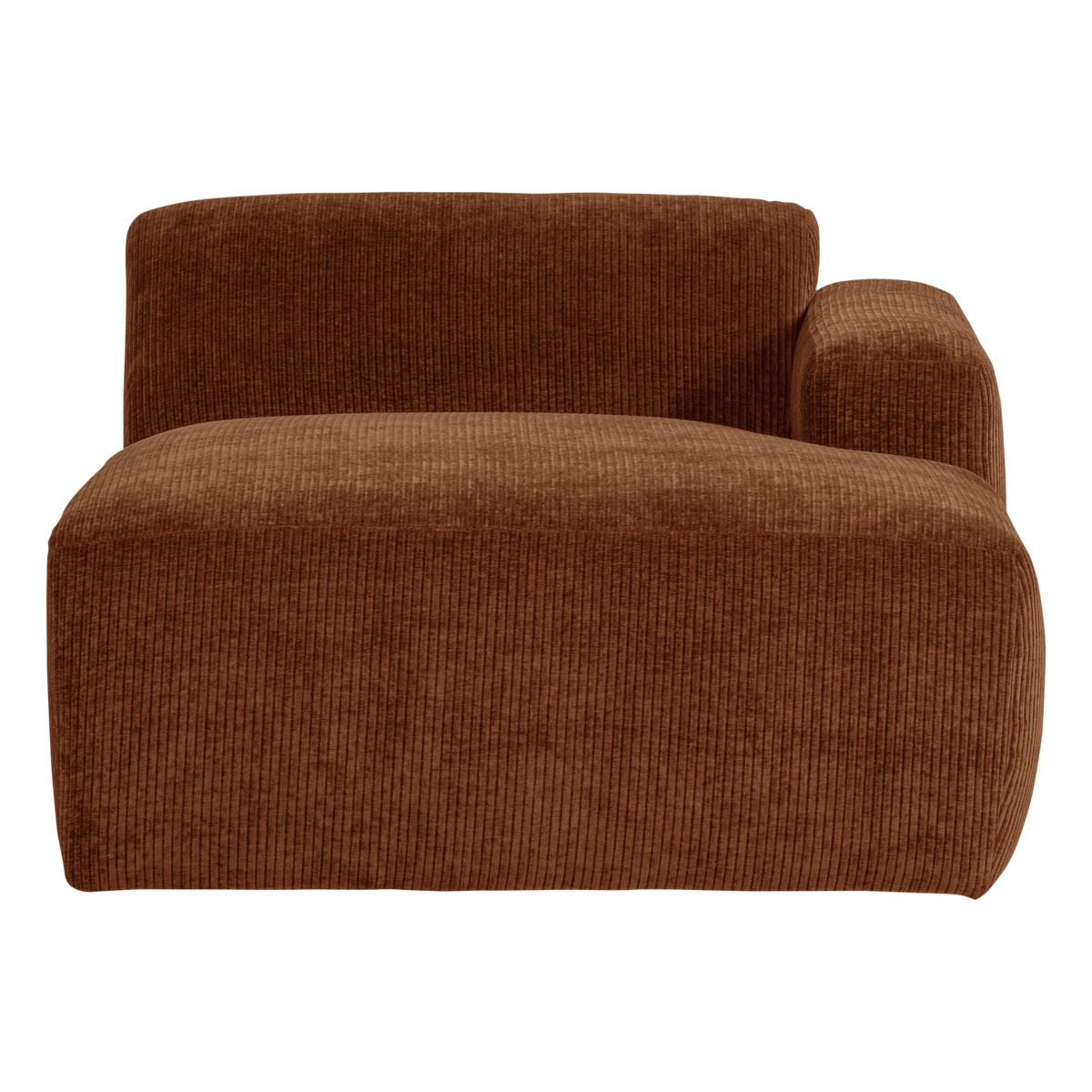MOJO BASE CHAISE LONGUE ELEMENT RECHTS RIB ROSTBRAUN [fsc]