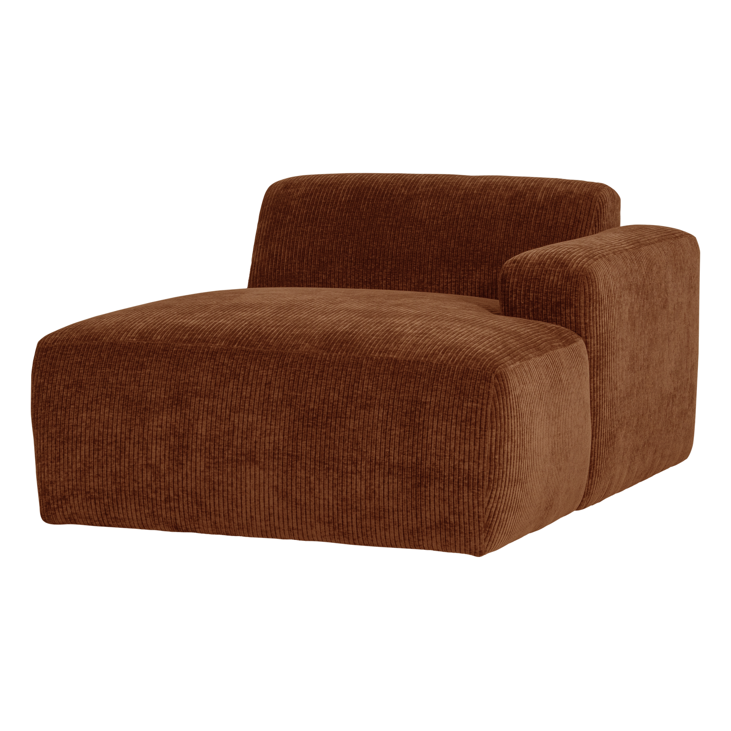 MOJO BASE CHAISE LONGUE ELEMENT RECHTS RIB ROSTBRAUN [fsc]