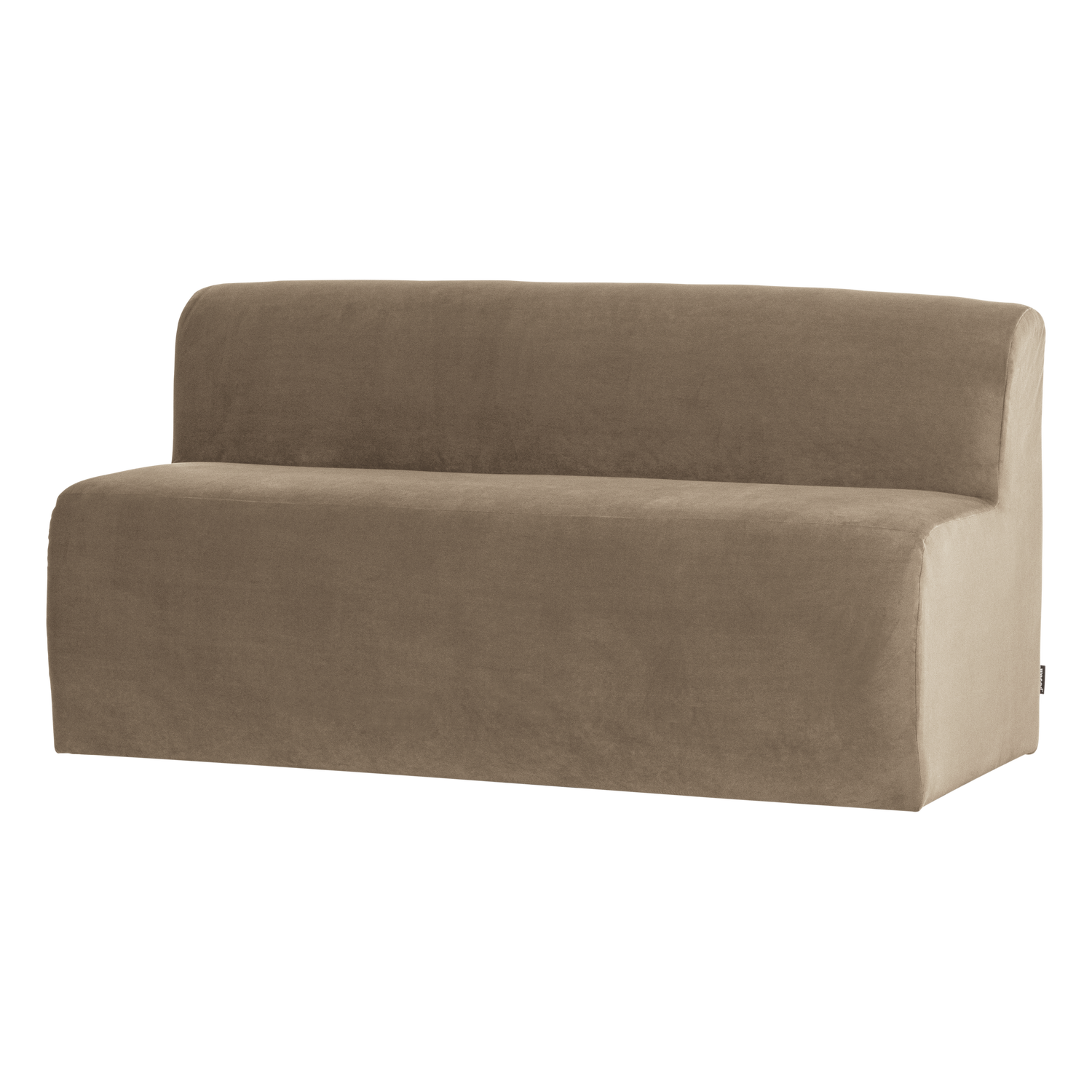 MOJO BASE ESSBANK 164 CM MIT RÜCKENLEHNE SAMT KHAKI [fsc]