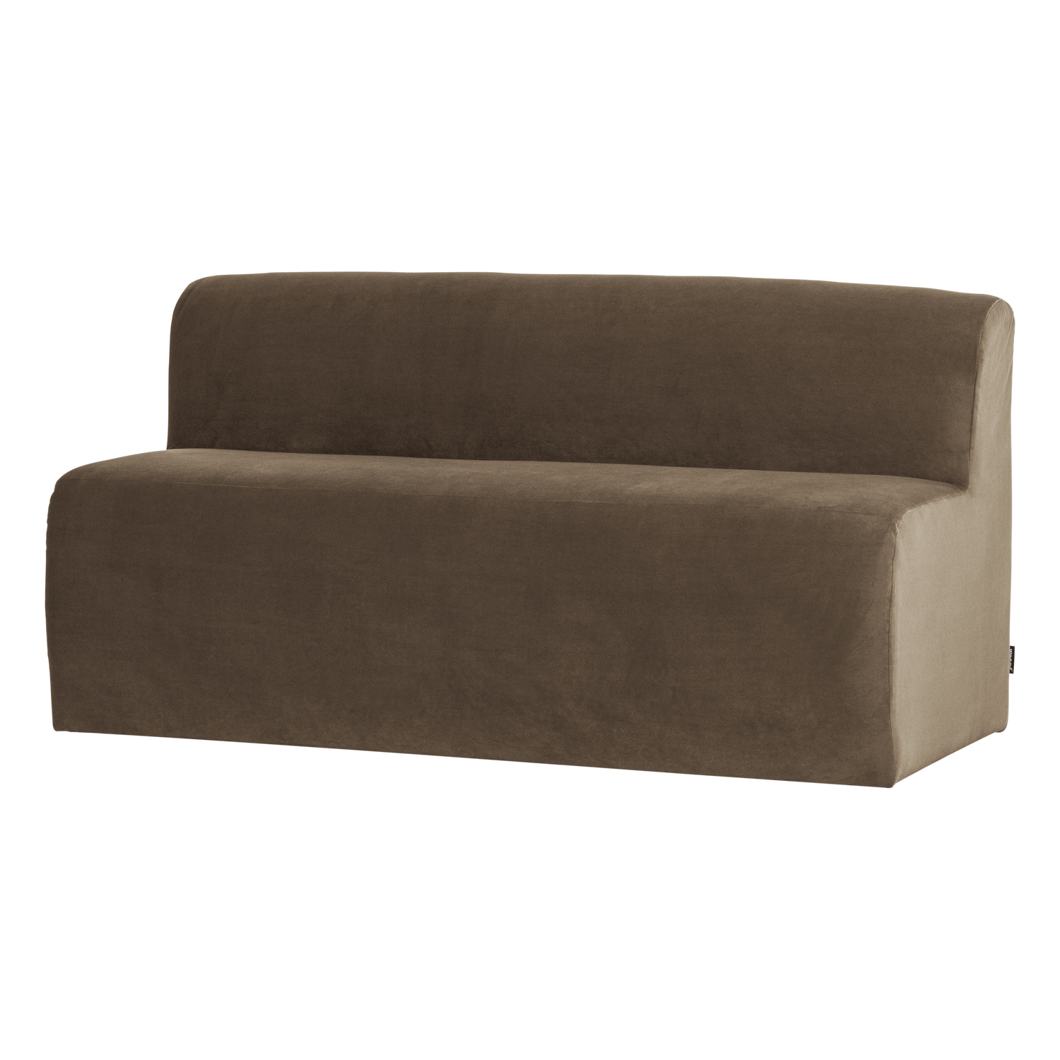 MOJO BASE ESSBANK 164 CM MIT RÜCKENLEHNE SAMT TAUPE [fsc]