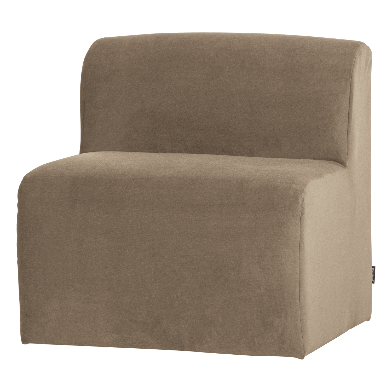 MOJO BASE ESSBANK 84 CM MIT RÜCKENLEHNE SAMT KHAKI [fsc]