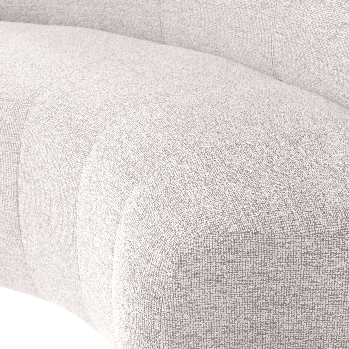 MOJO BASE ESSBANK HALBRUND MIT RÜCKENLEHNE BOUCLE ECRU [fsc]