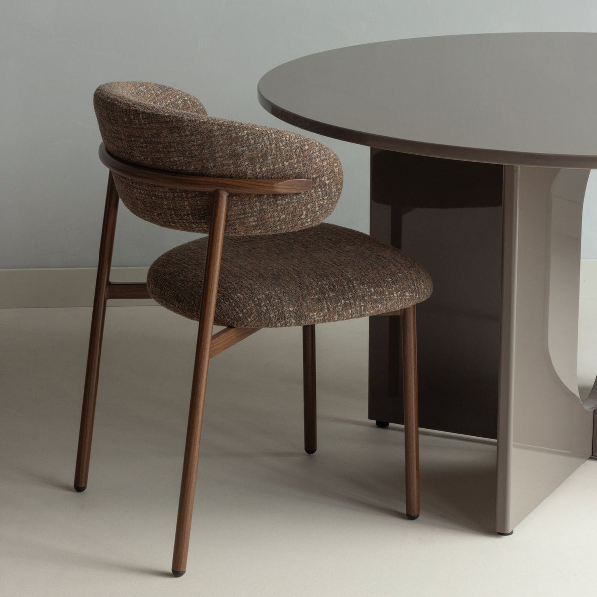 KELU ESSZIMMERSTUHL WOLLE BRAUN MELANGE - 2ER SET [fsc]