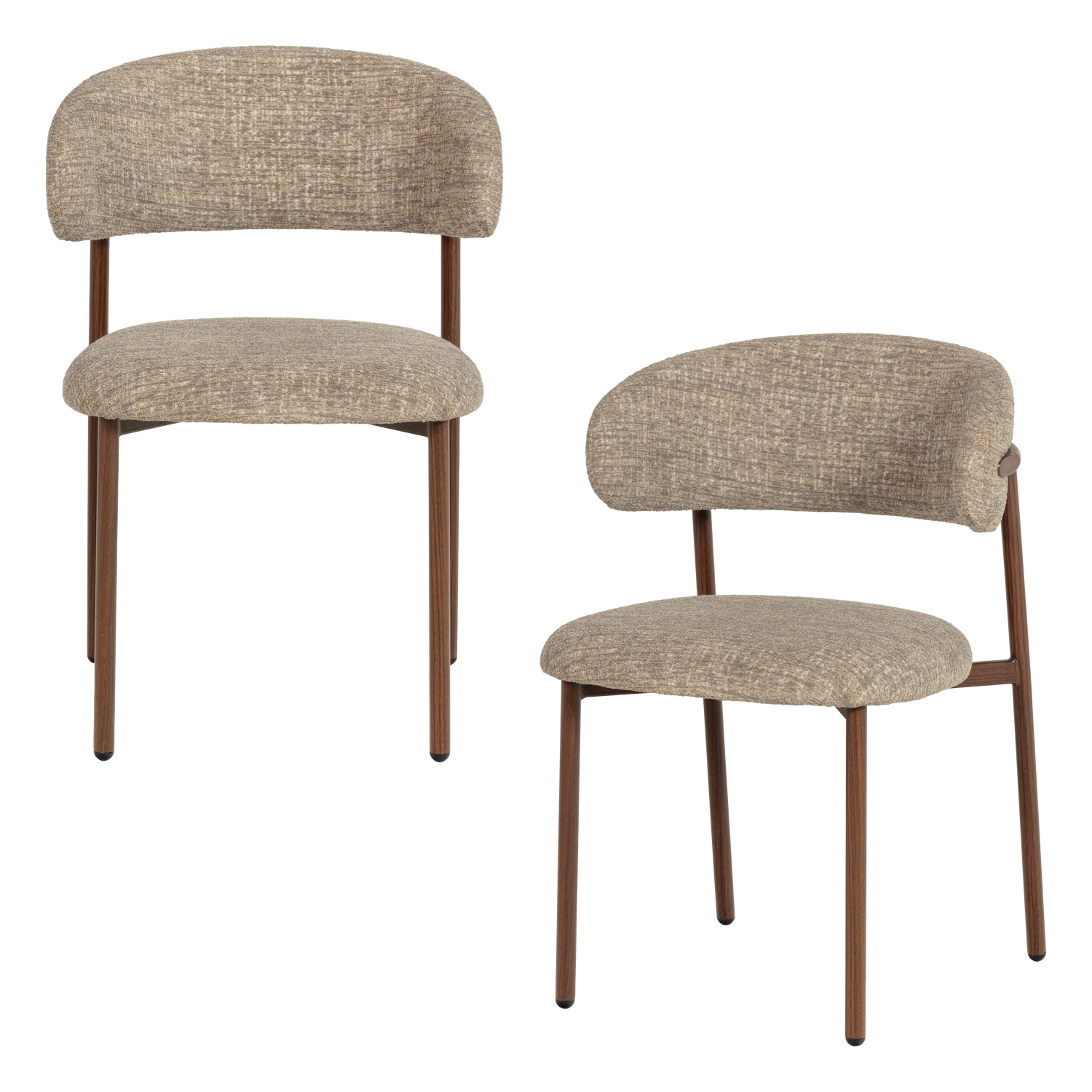 KELU ESSZIMMERSTUHL WOLLE NATUR MELANGE - 2ER SET [fsc]