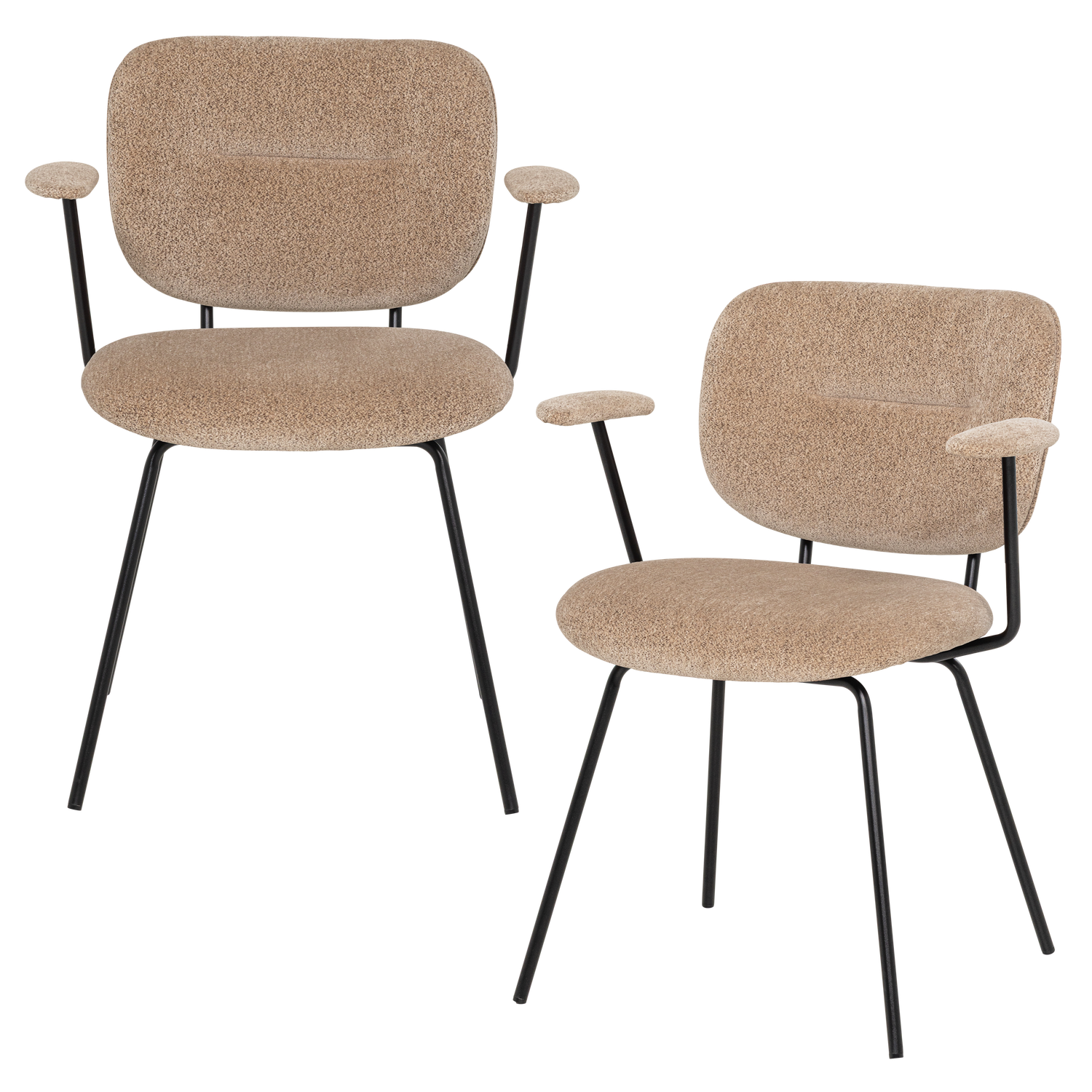 BRINT ESSZIMMERSTUHL MIT ARMLEHNEN SAND - 2ER SET [fsc]