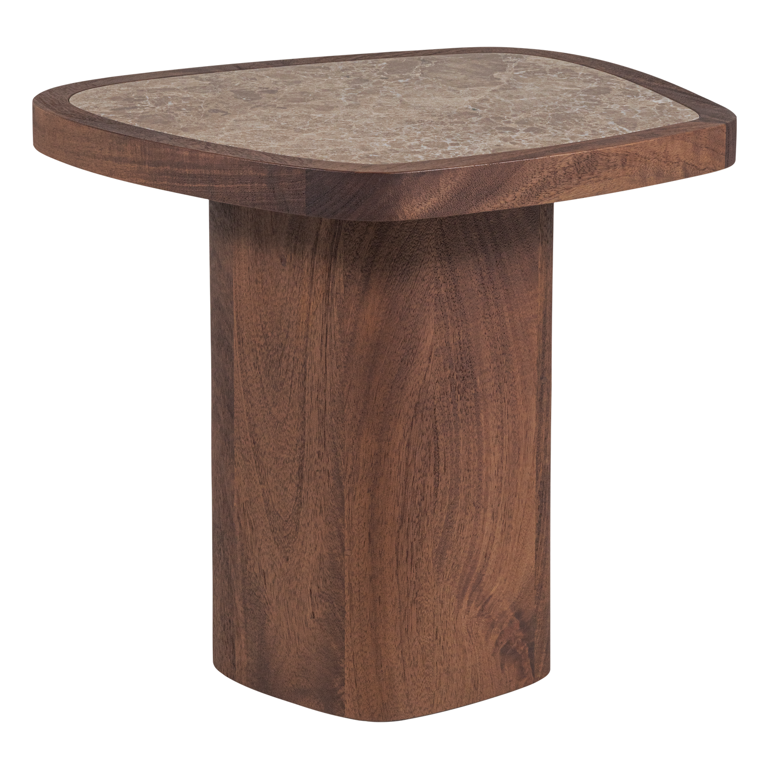 GRANU BEISTELLTISCH MARMER/MANGO HOLZ BRAUN [fsc]