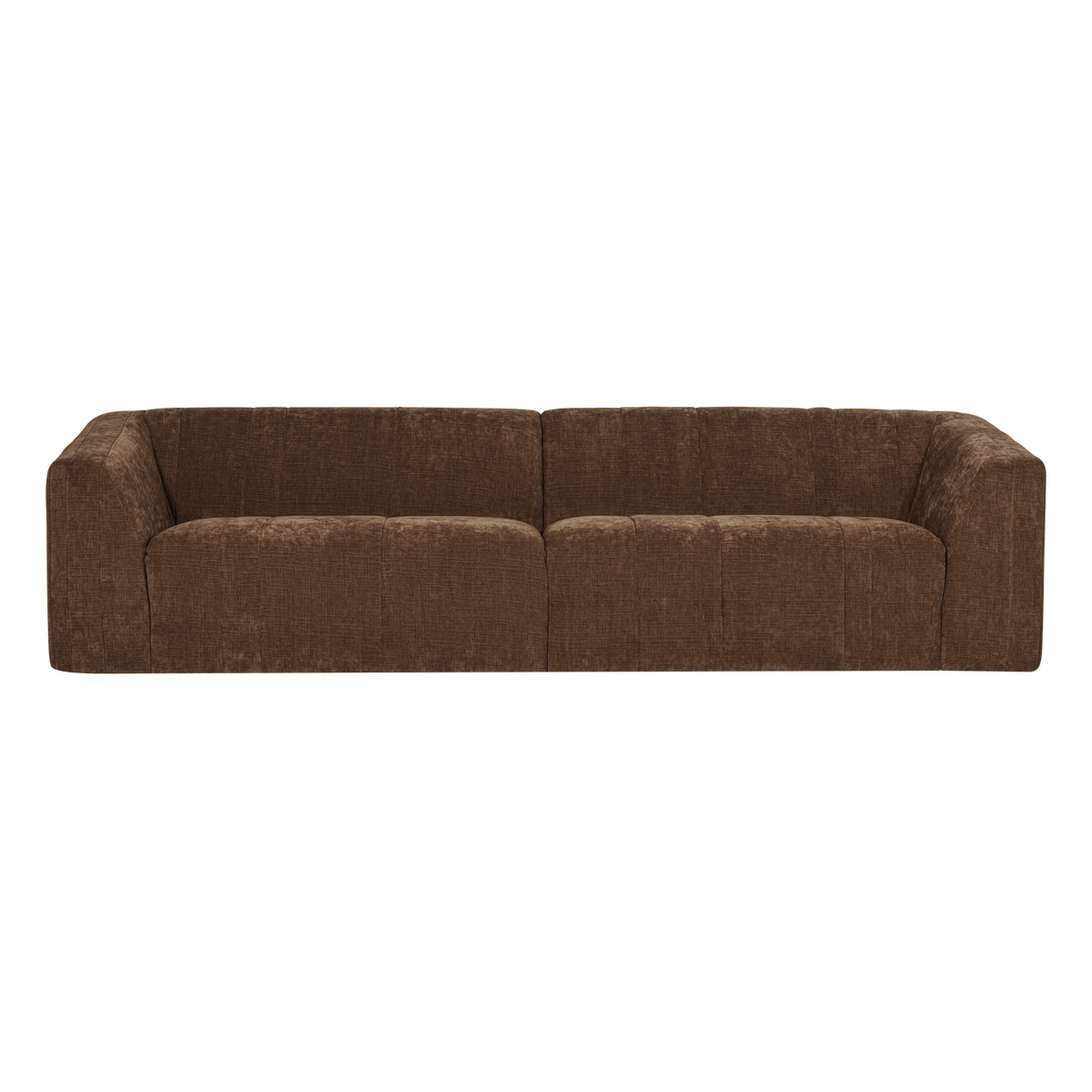 OMAIRE 4-SITZER SOFA CHENILLE HELLBRAUN [fsc]