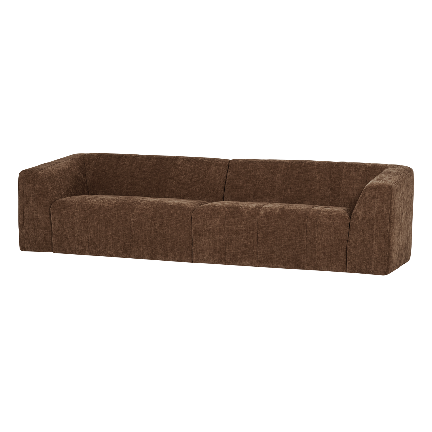 OMAIRE 4-SITZER SOFA CHENILLE HELLBRAUN [fsc]