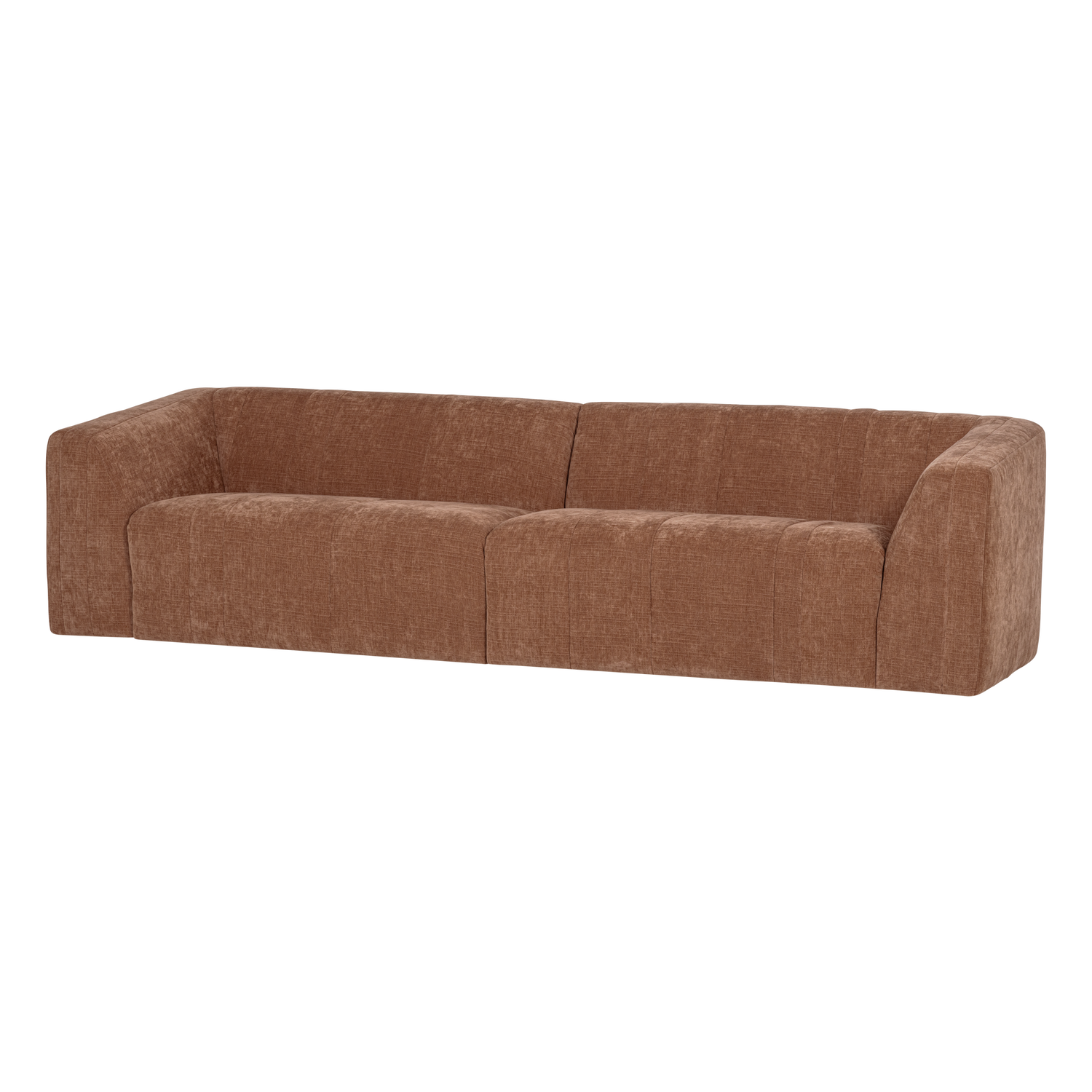 OMAIRE 4-SITZER SOFA CHENILLE ROSTBRAUN [fsc]