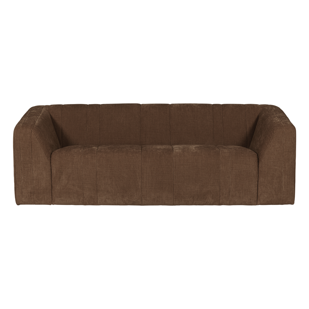 OMAIRE 2-SITZER SOFA CHENILLE HELLBRAUN [fsc]
