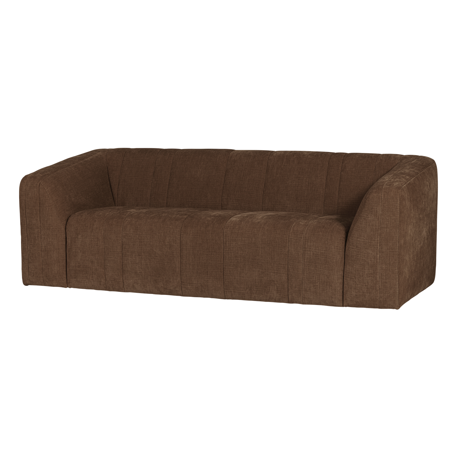 OMAIRE 2-SITZER SOFA CHENILLE HELLBRAUN [fsc]