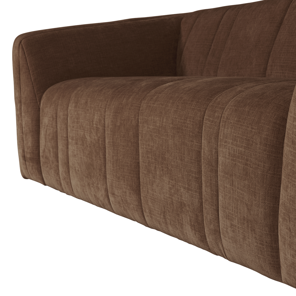 OMAIRE 2-SITZER SOFA CHENILLE HELLBRAUN [fsc]