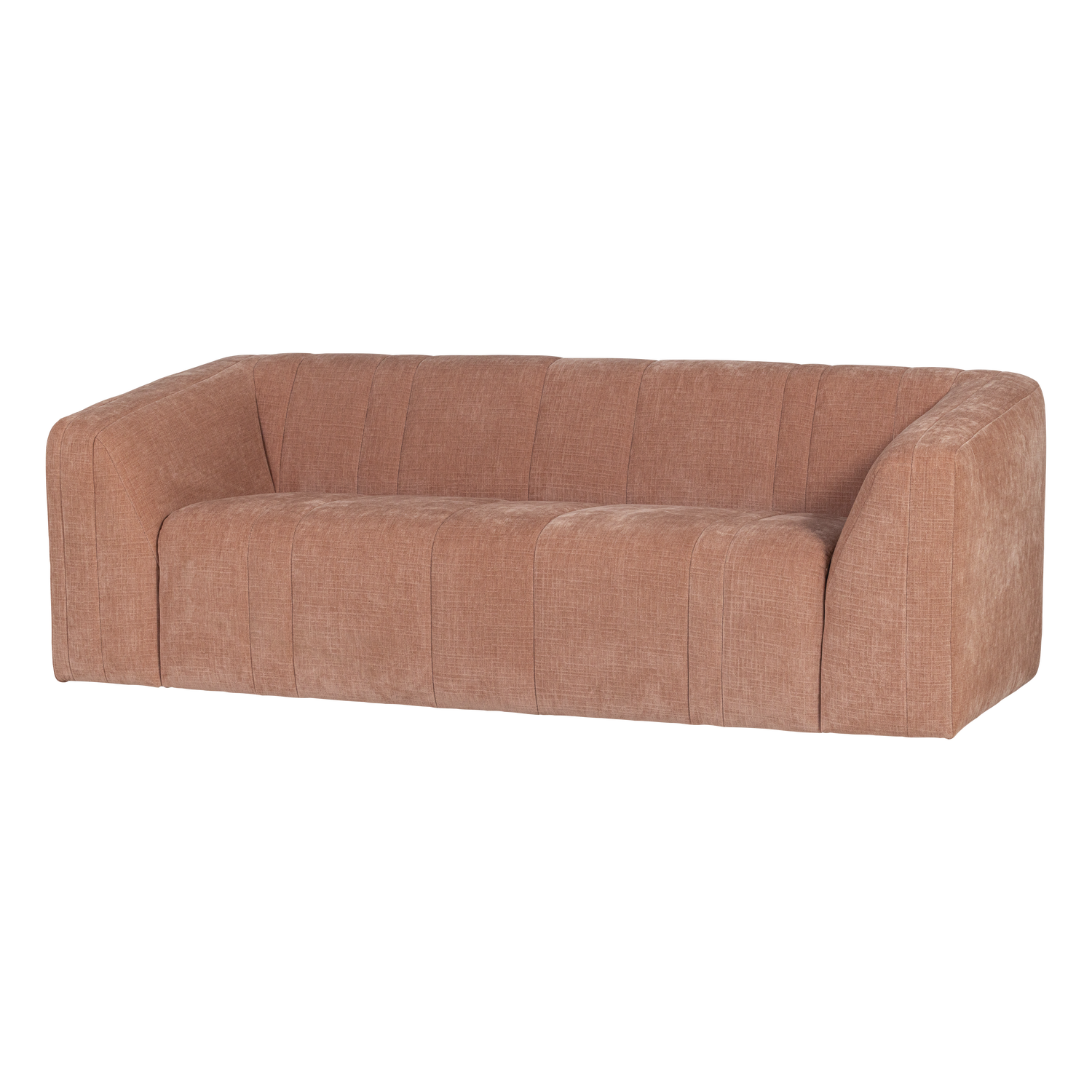 OMAIRE 2-SITZER SOFA CHENILLE HELLROSA [fsc]