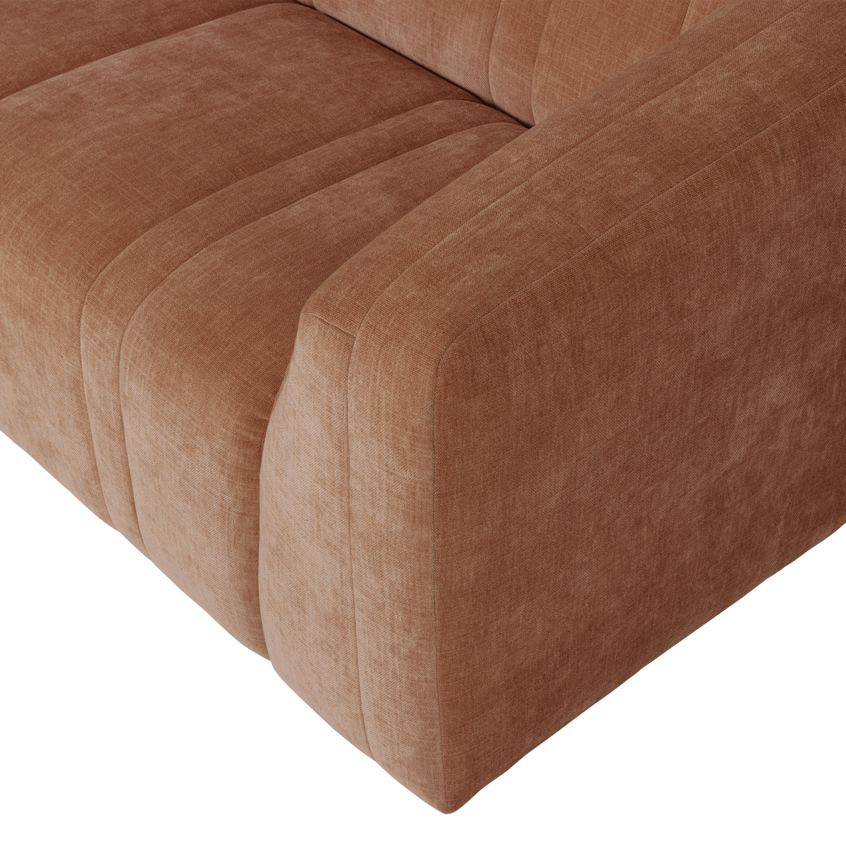 OMAIRE 2-SITZER SOFA CHENILLE ROSTBRAUN [fsc]
