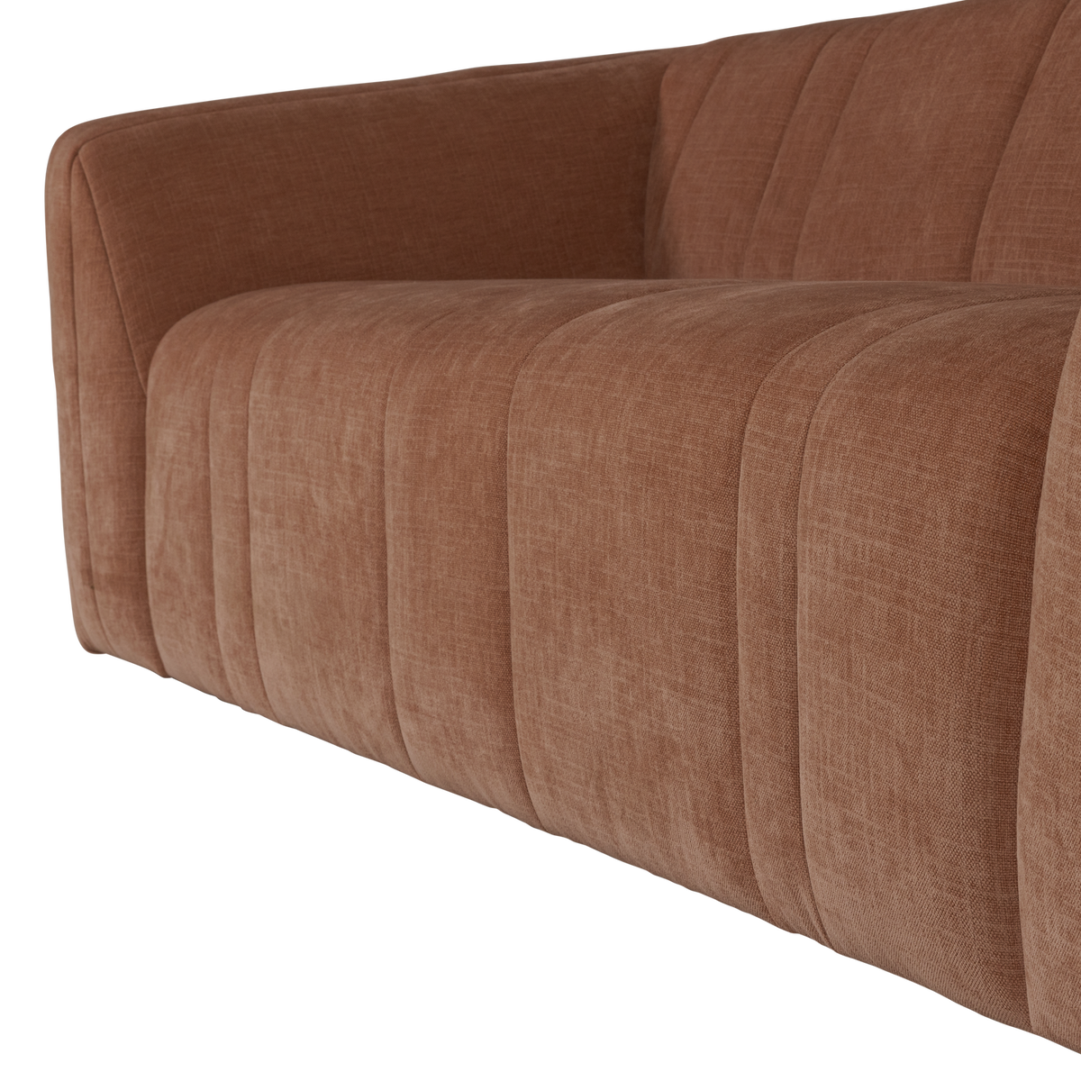 OMAIRE 2-SITZER SOFA CHENILLE ROSTBRAUN [fsc]